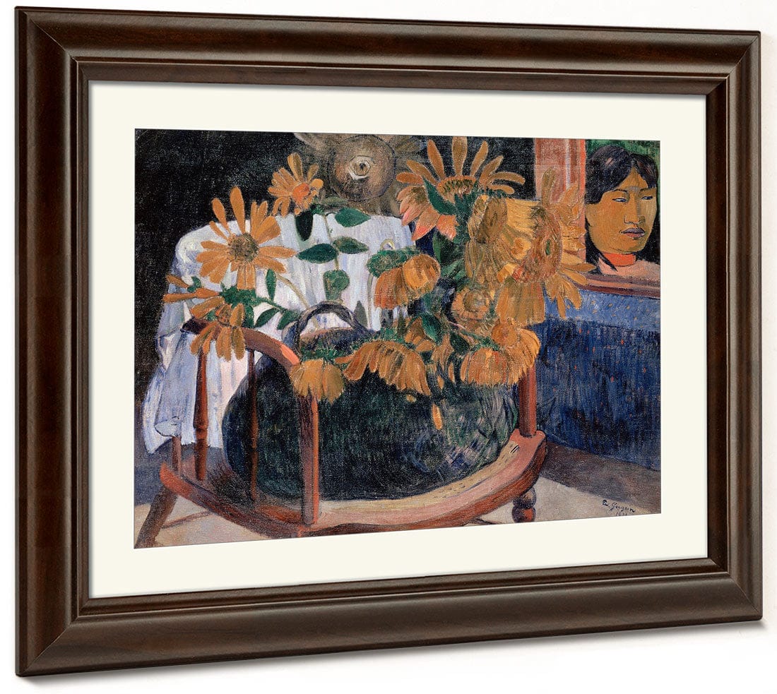 Still Life With Sunflowers On An Armchair By Paul Gauguin - Image 3