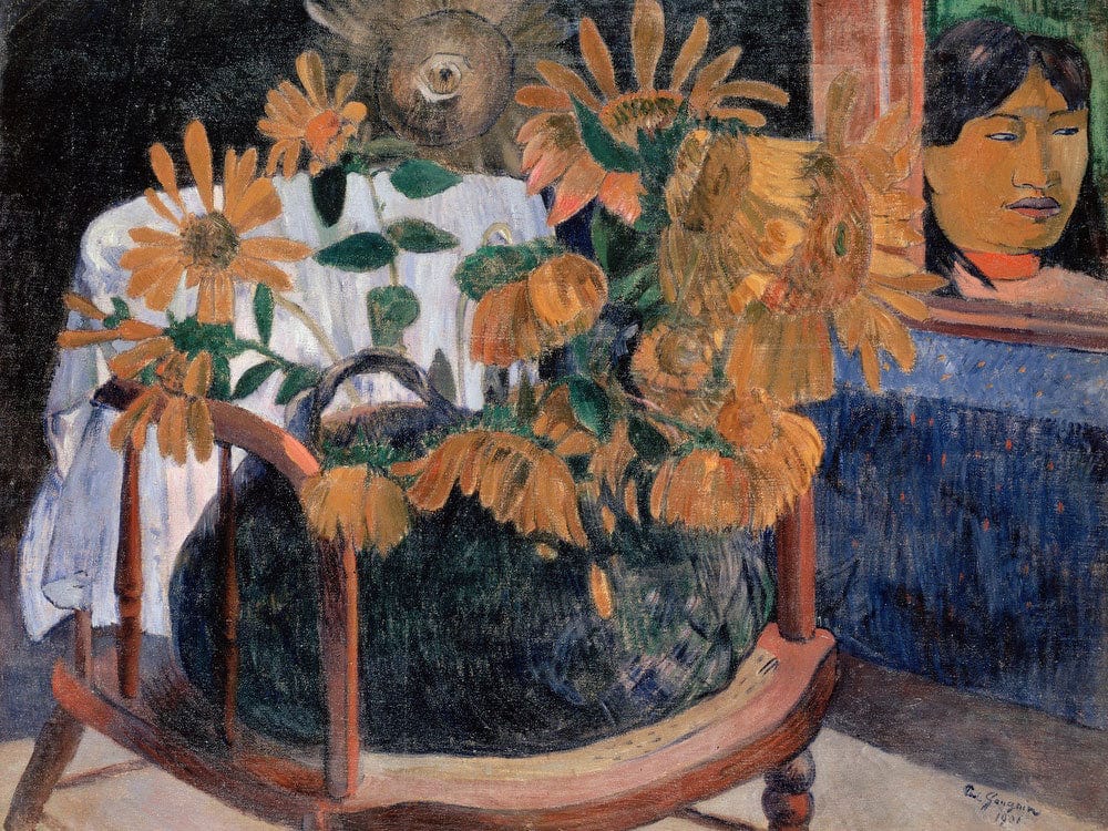 Still Life With Sunflowers On An Armchair By Paul Gauguin - Image 5