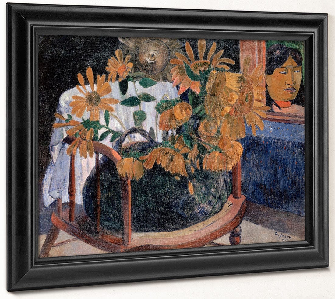 Still Life With Sunflowers On An Armchair By Paul Gauguin - Image 6