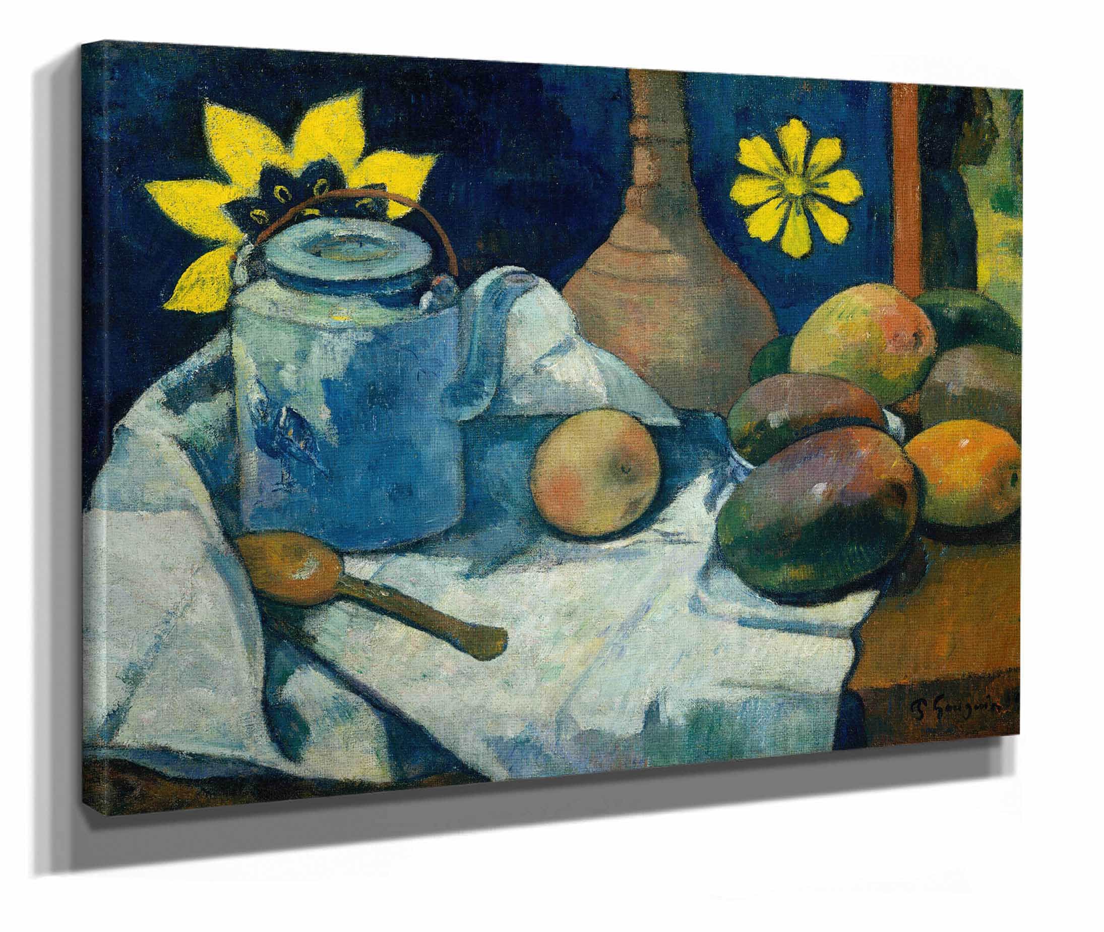 Still Life With Teapot And Fruit by Paul Gauguin - Image 2