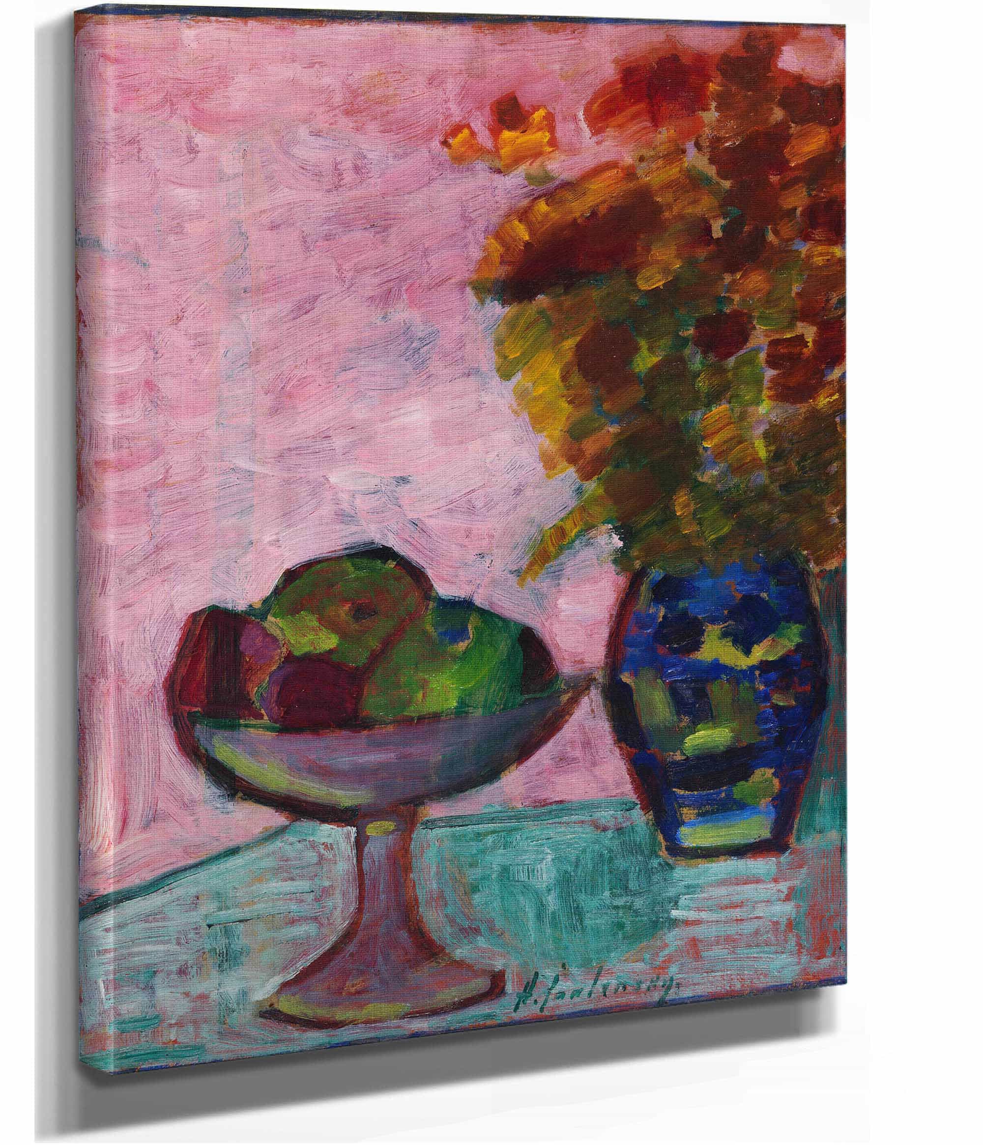 Stillleben Mit Fruchtschale Und Blumenvase by Alexej Von Jawlensky - Image 2