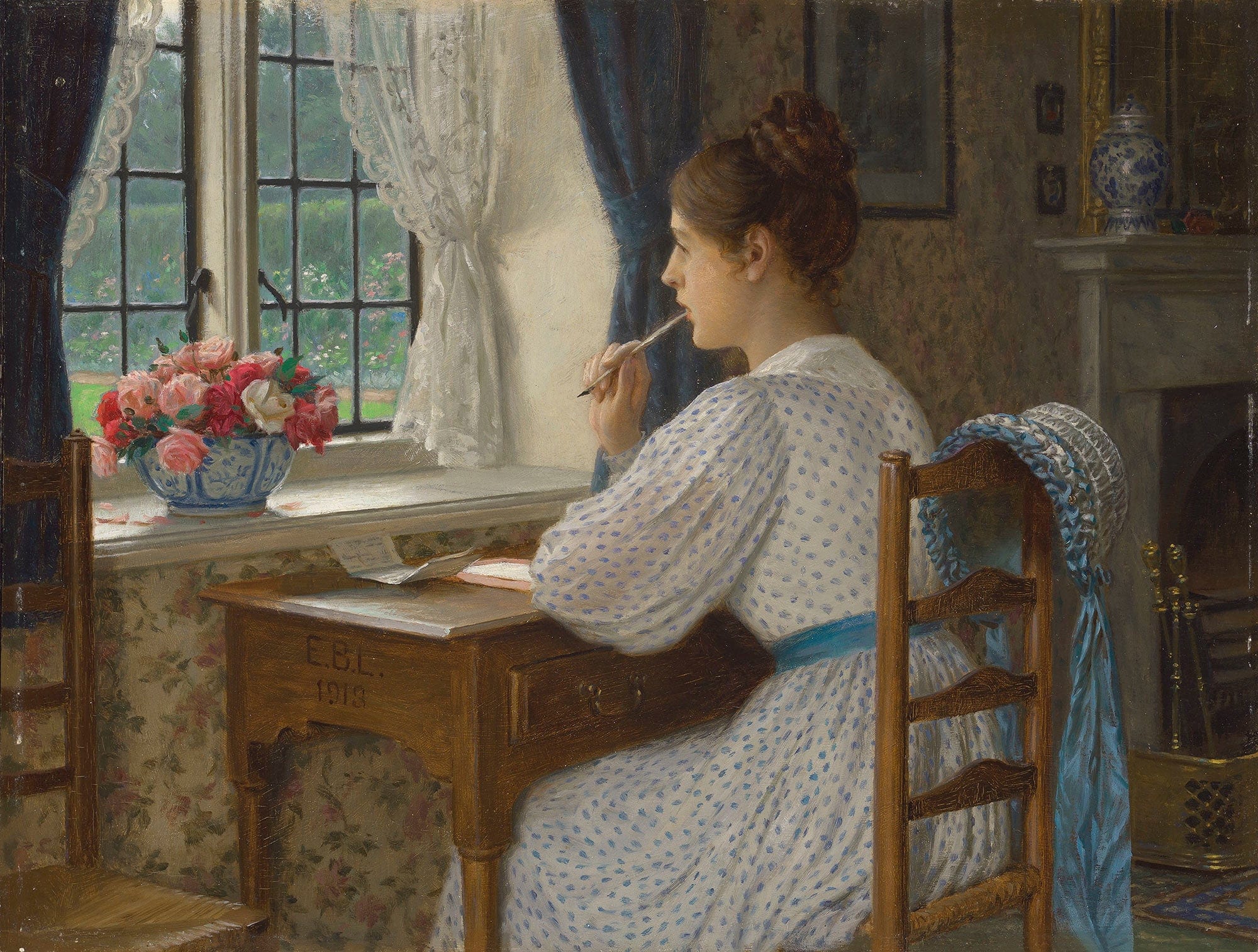 Straying Thoughts by Edmund Blair Leighton - Image 2