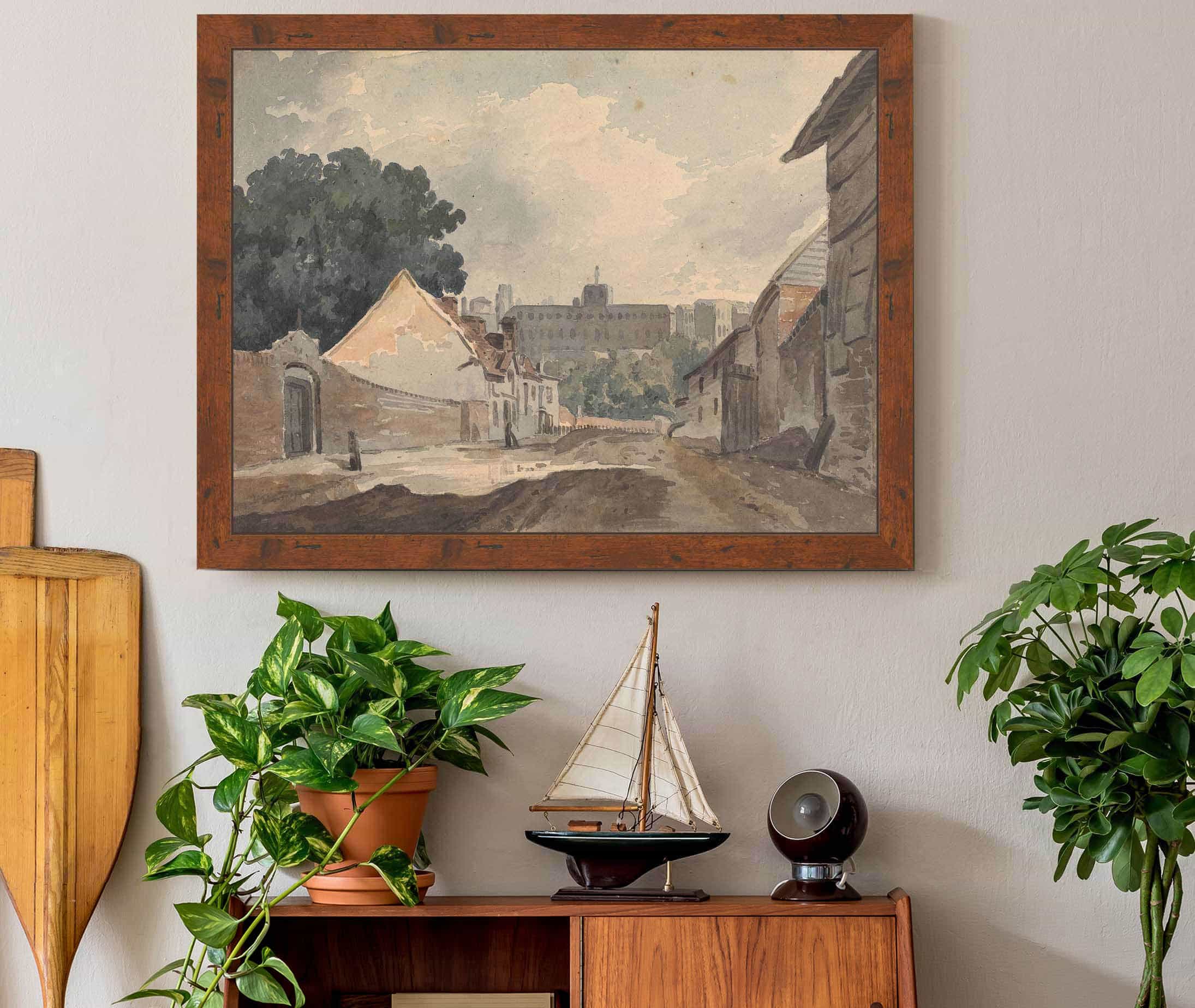 Street Scene Lined With Buildings by Thomas Sully - Image 3