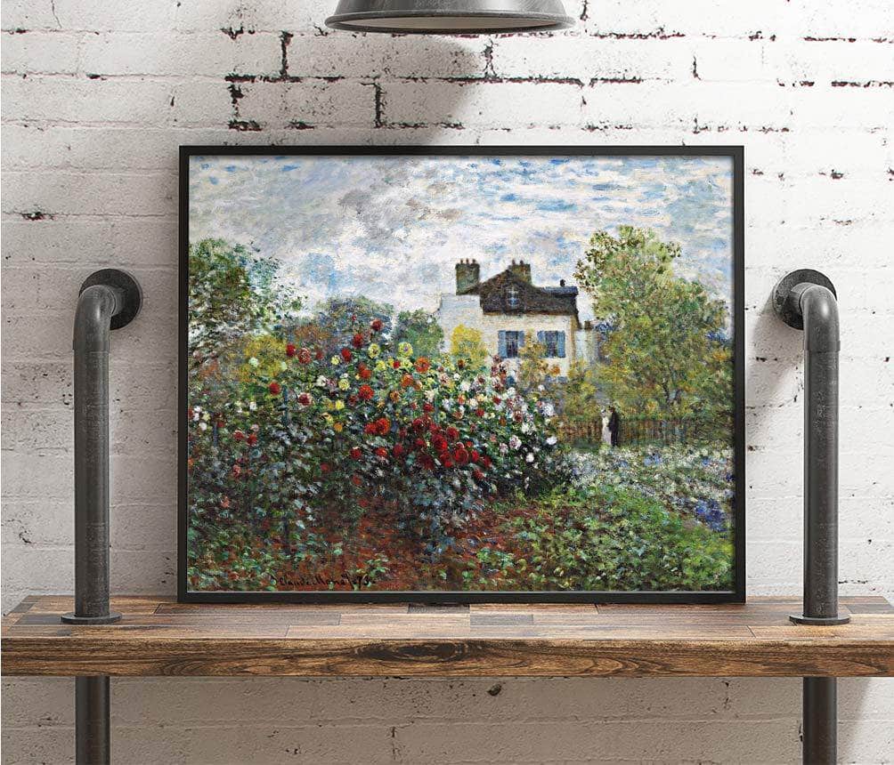 Stretched Canvas Artists Garden In Argenteuil Painting Claude Monet Canvas Art - Image 4