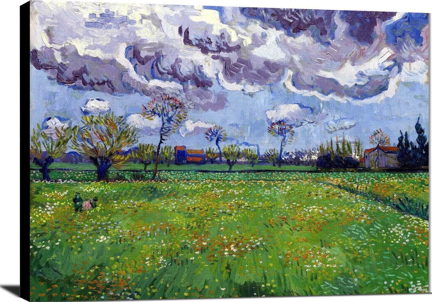 Stretched Canvas Landscape Under A Stormy Sky Painting Vincent Van Gogh Canvas Art - Image 2
