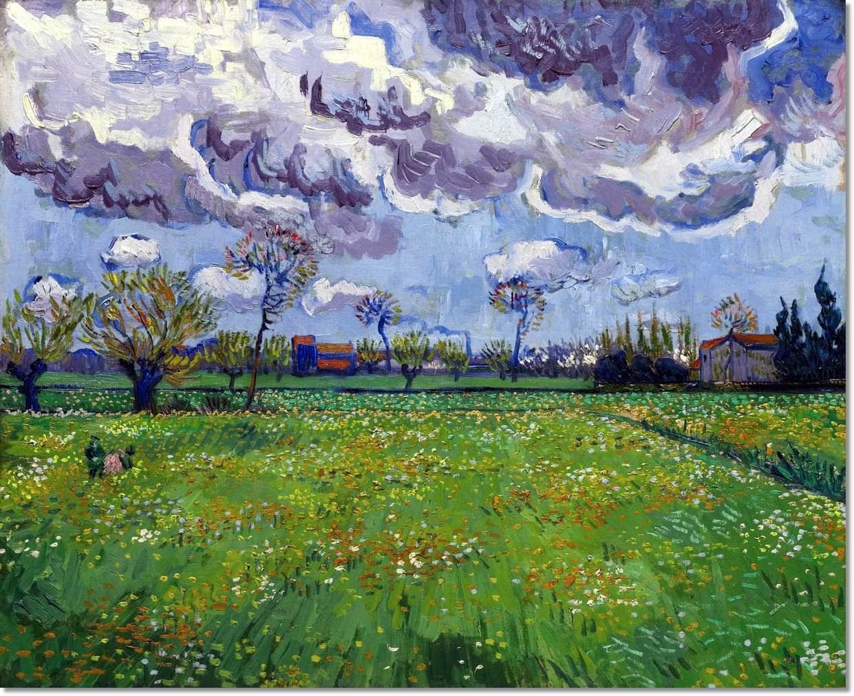 Stretched Canvas Landscape Under A Stormy Sky Painting Vincent Van Gogh Canvas Art - Image 5