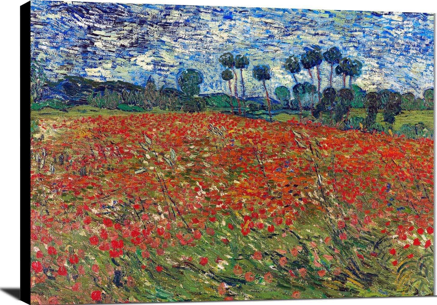 Stretched Canvas Poppy Field Painting Vincent Van Gogh Canvas Art - Image 2