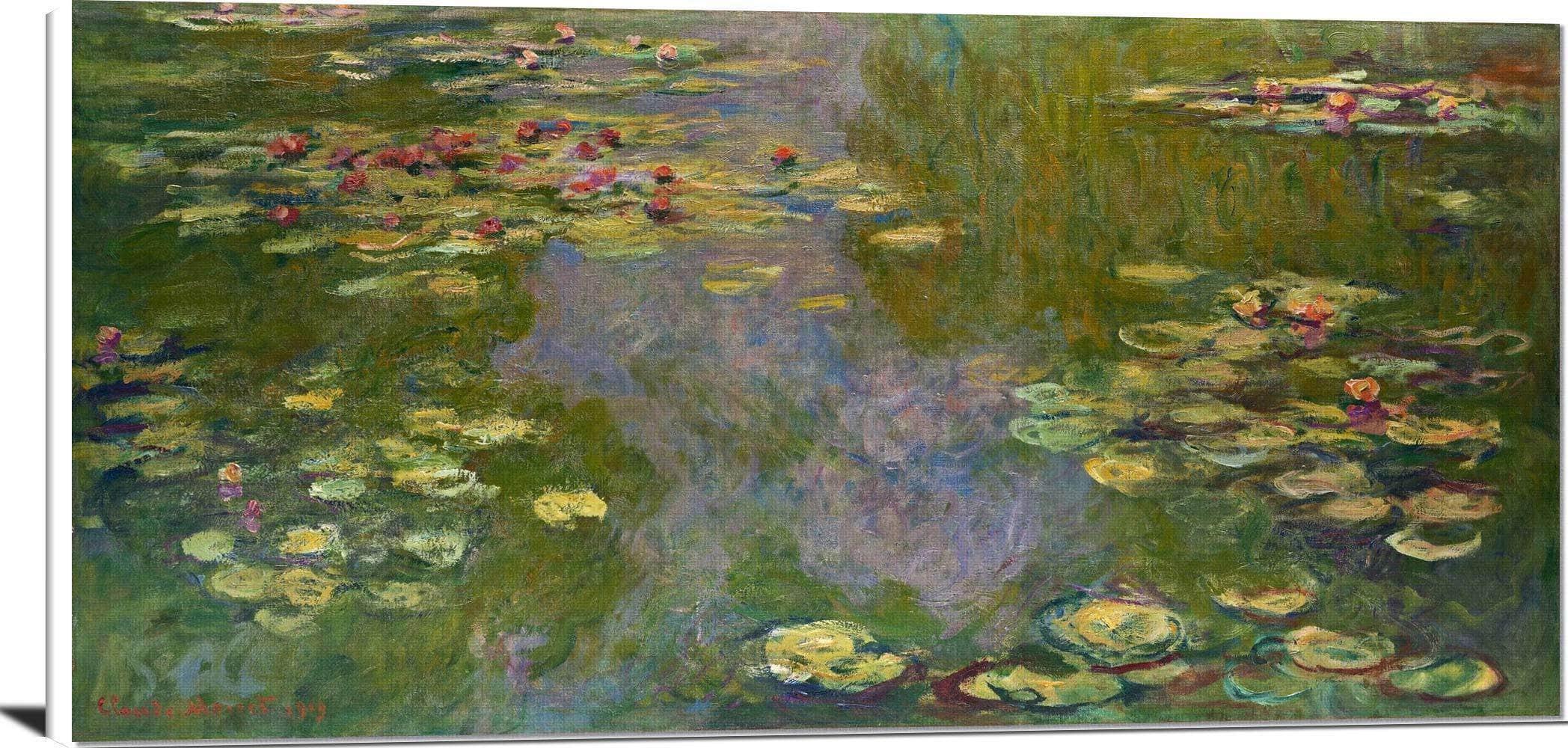 Stretched Canvas Water Lilies Painting Claude Monet Canvas Art
