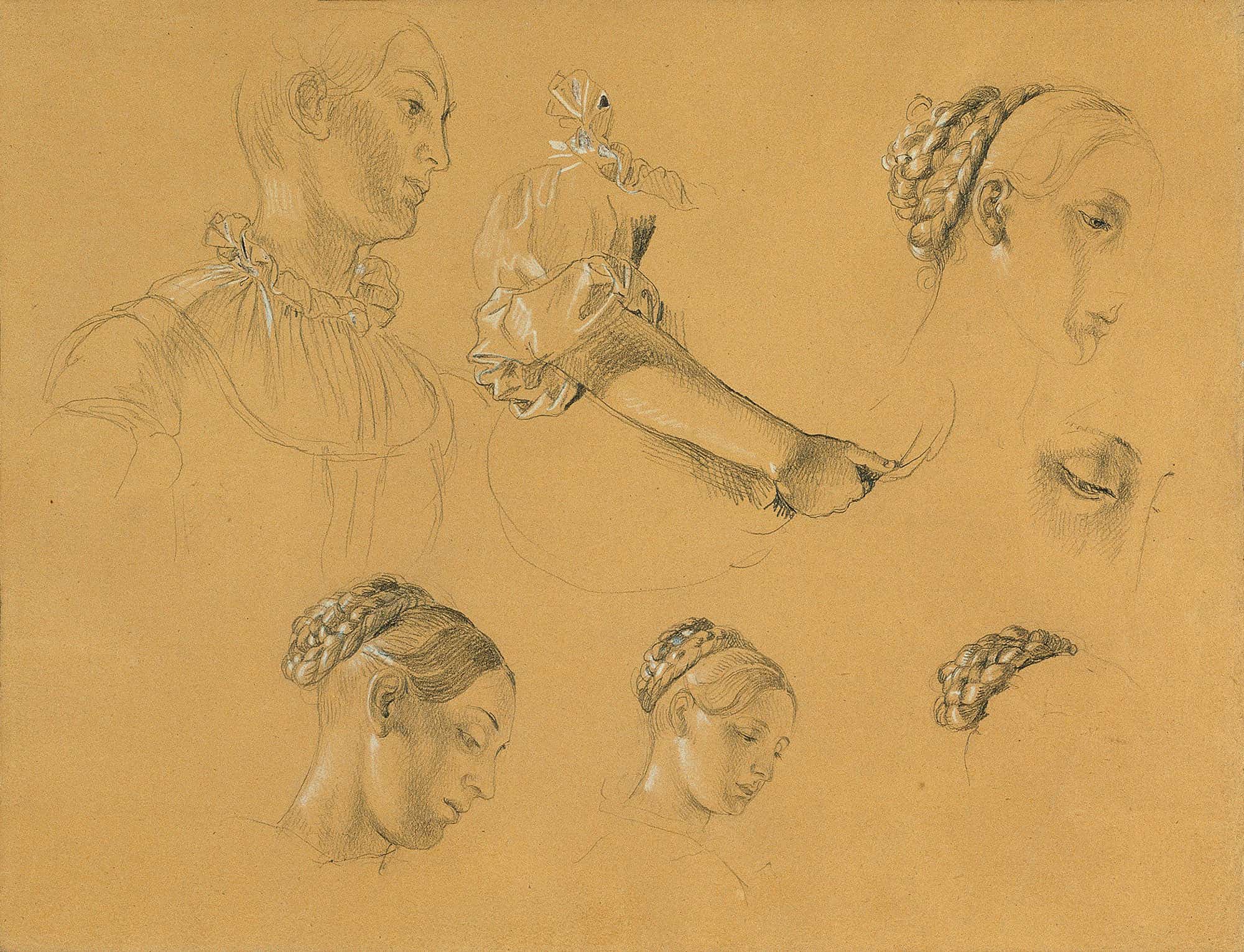 Studie Zu Hermann Und Dorothea Im Weinberg Before by Johann Peter Krafft - Image 5
