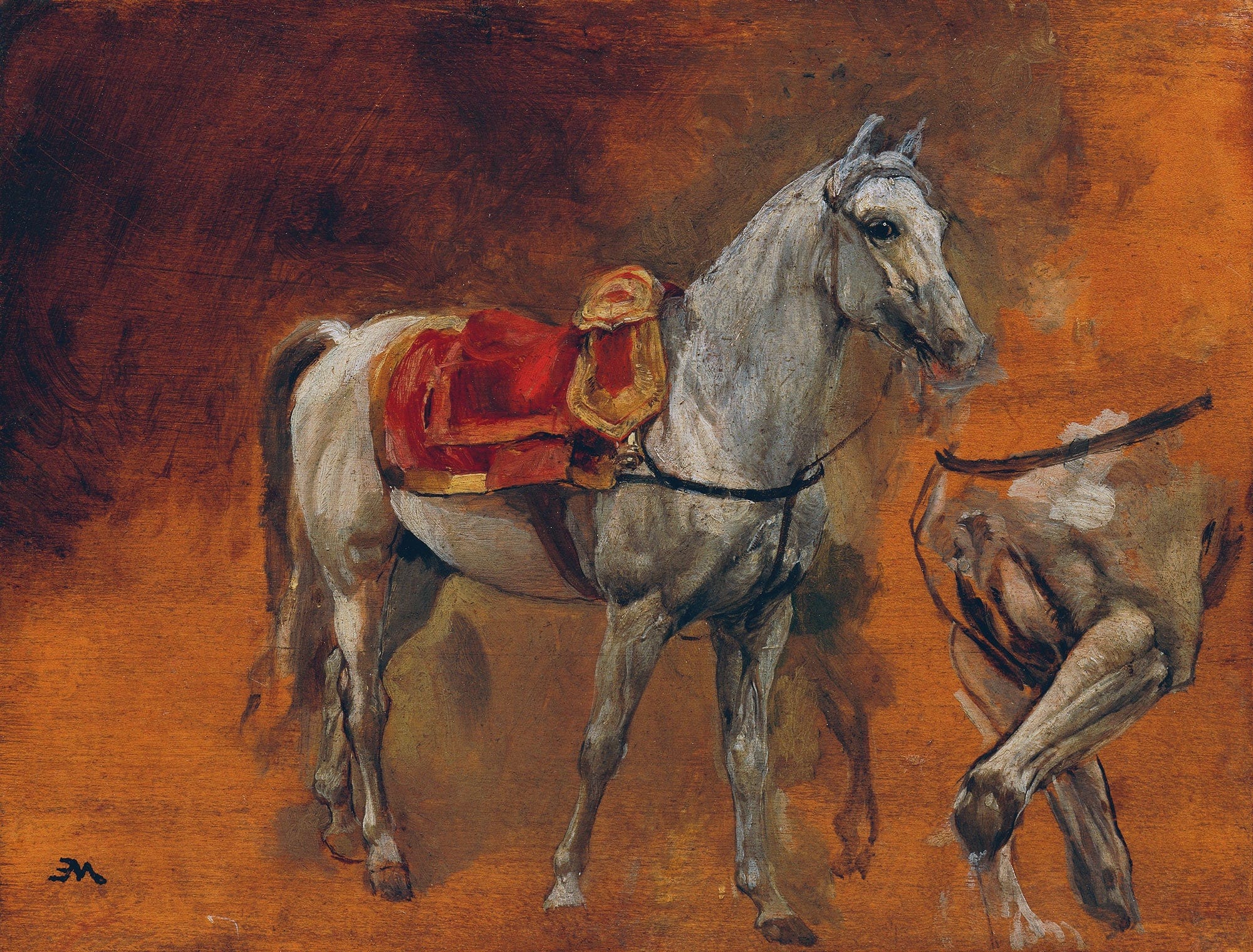 Studien Eines Schimmels by Ernest Meissonier - Image 2