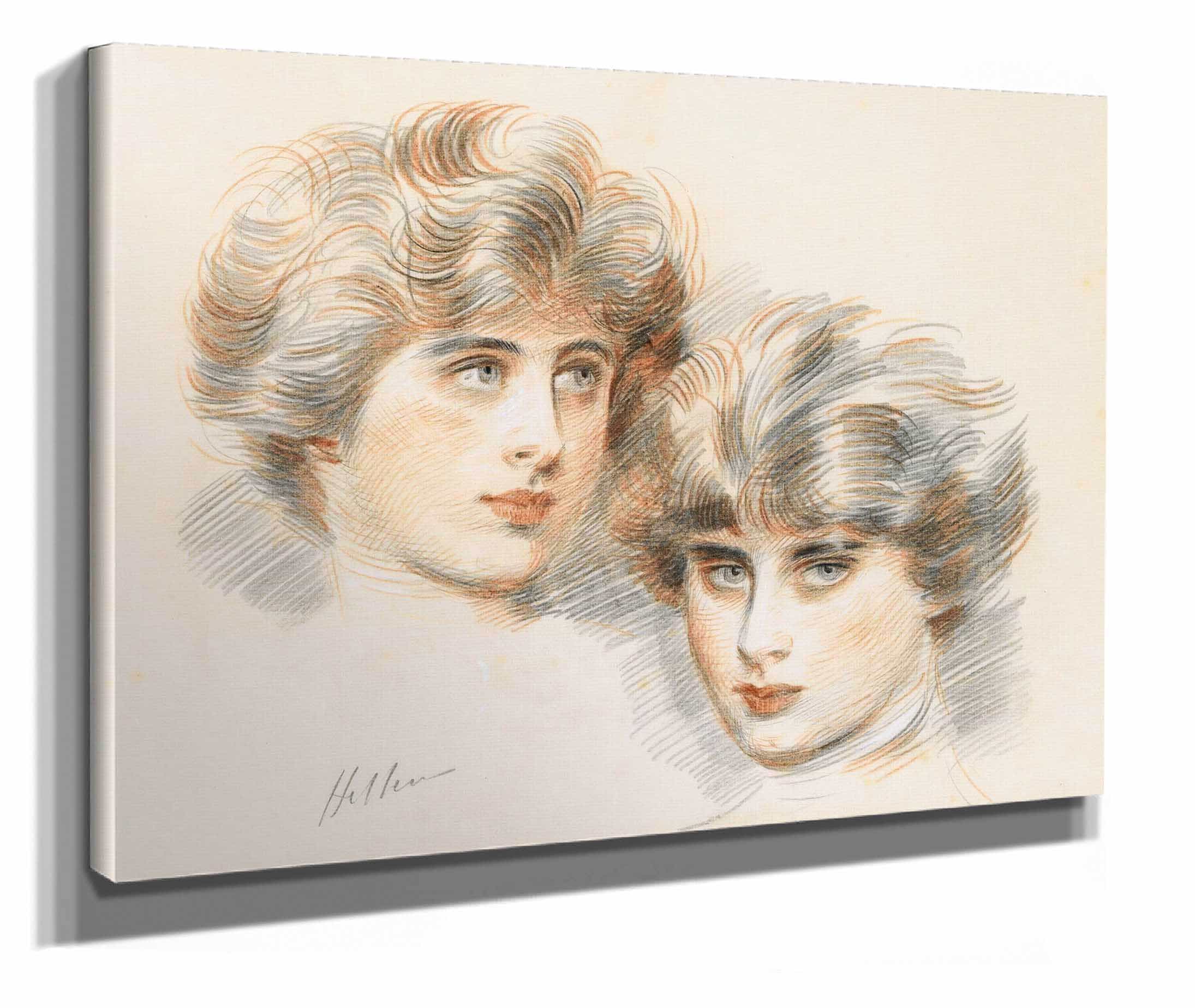 Studies For Ellens Face by Paul Cesar Helleu - Image 2