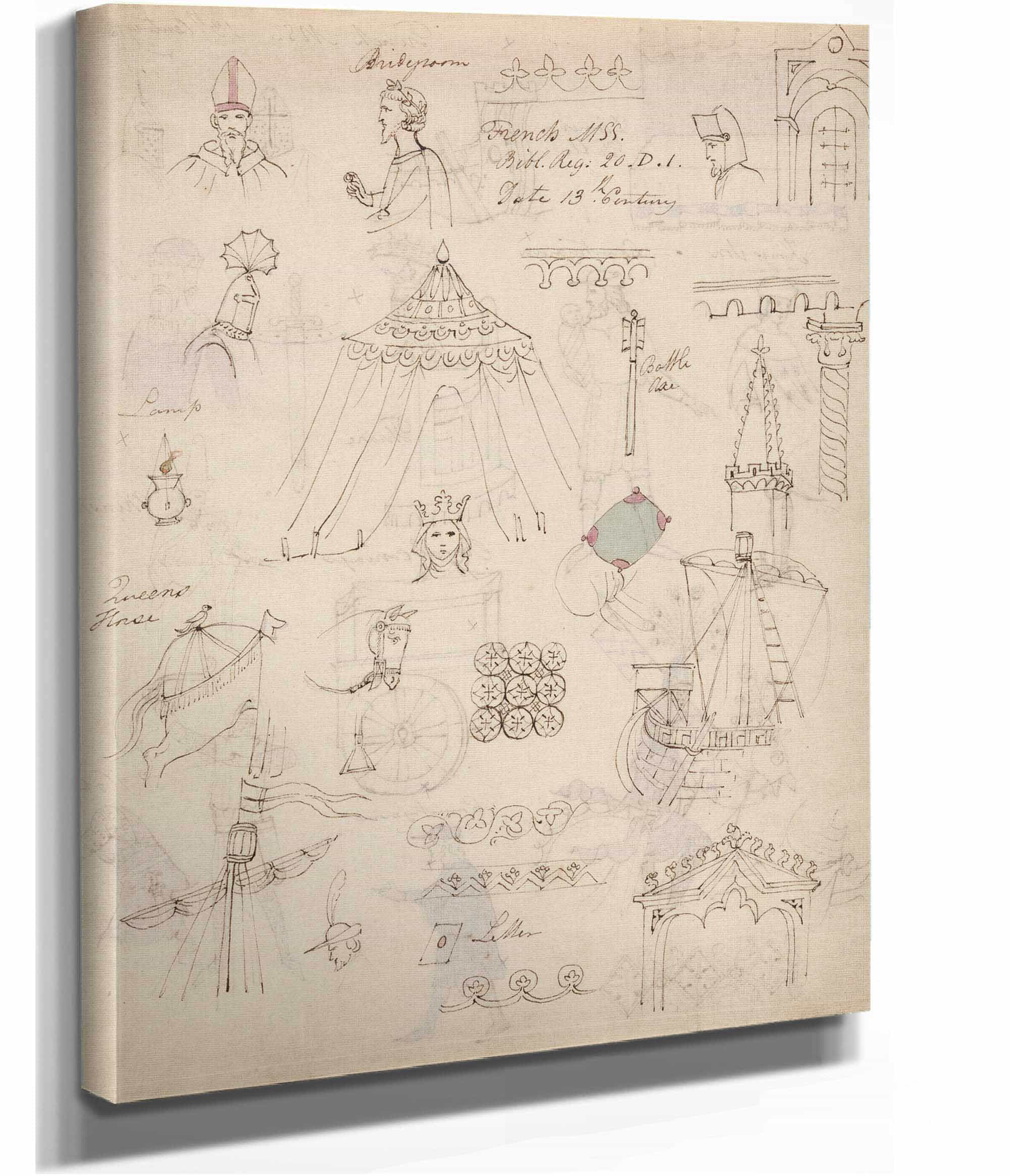 Studies From A French Mss Bible Registry by Robert Smirke - Image 2