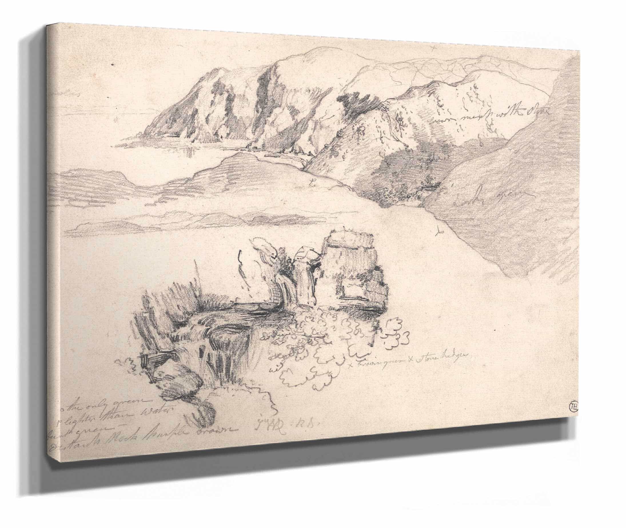 Studies Of A Hilly Coast And A Rocky Waterfall by James Ward - Image 2