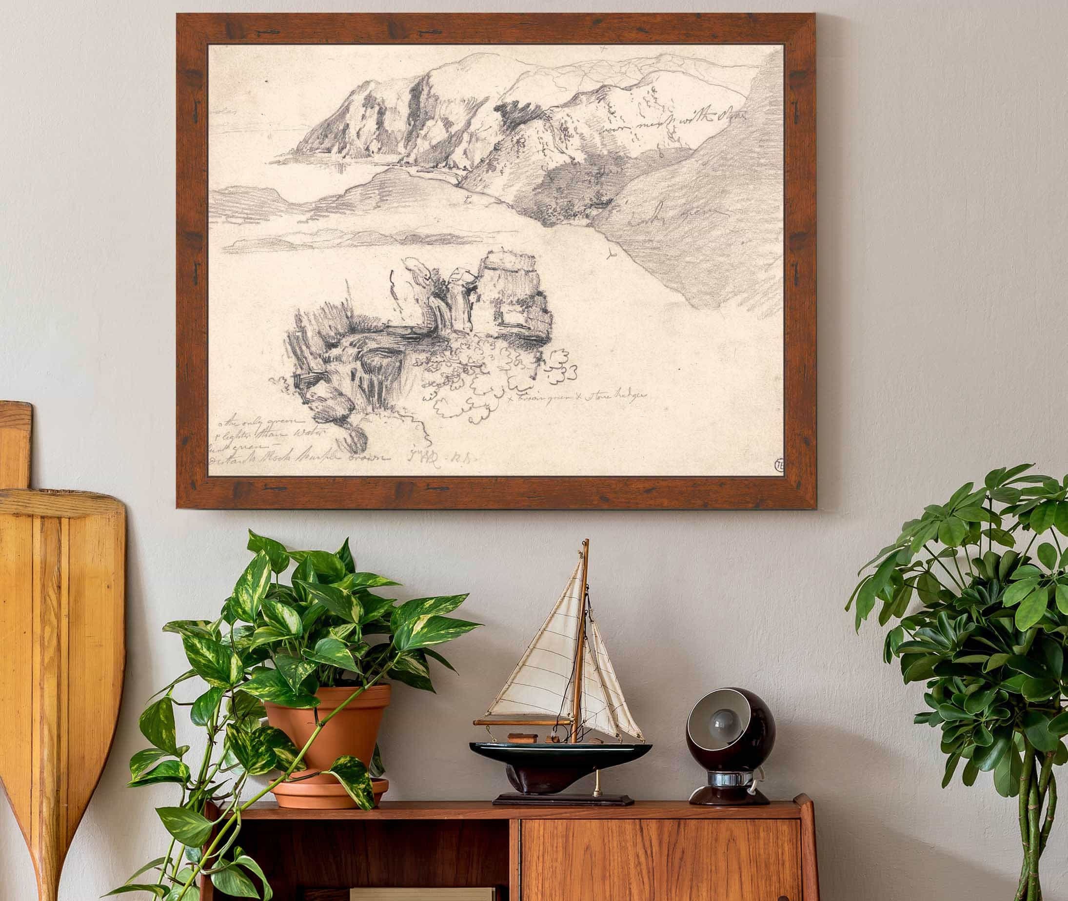Studies Of A Hilly Coast And A Rocky Waterfall by James Ward - Image 3
