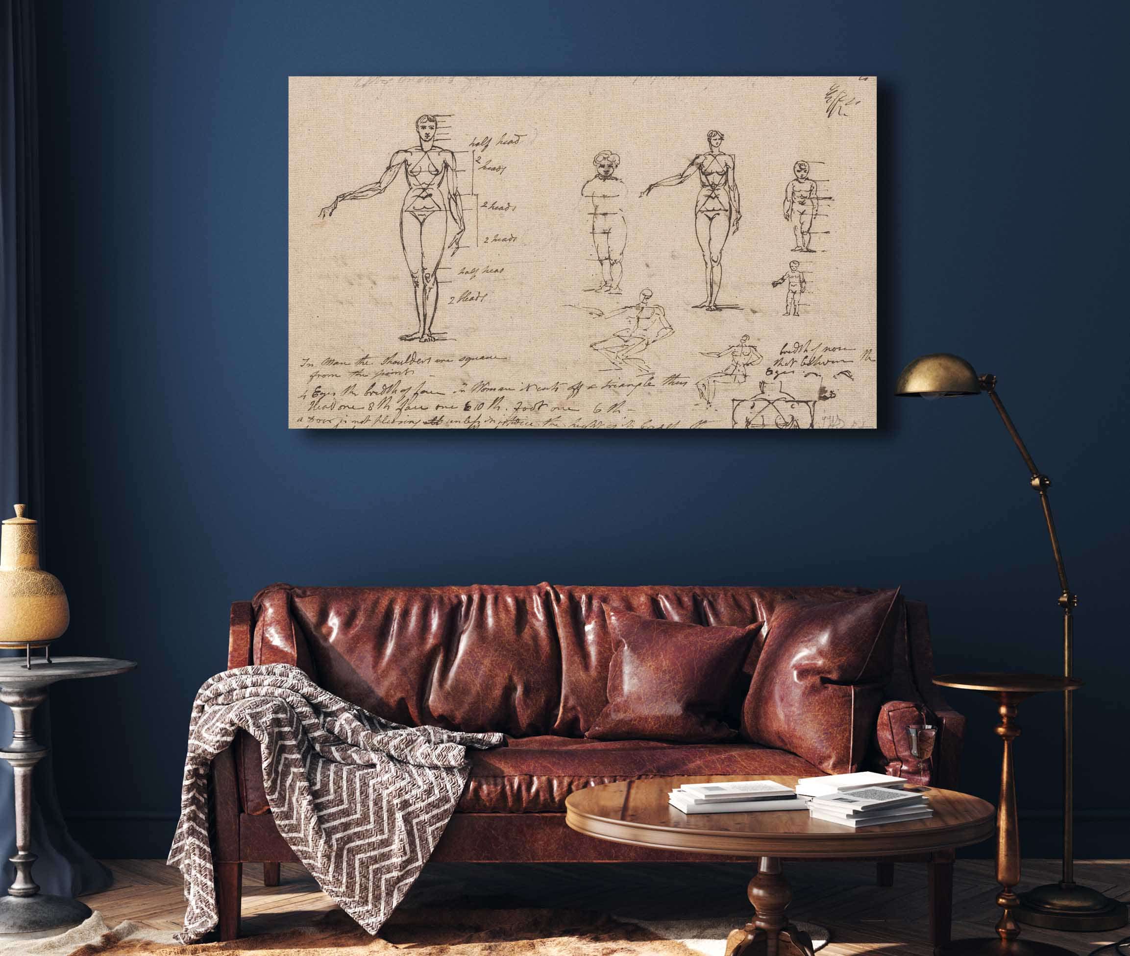 Studies Of Anatomy Measurements And Writing by James Ward - Image 4