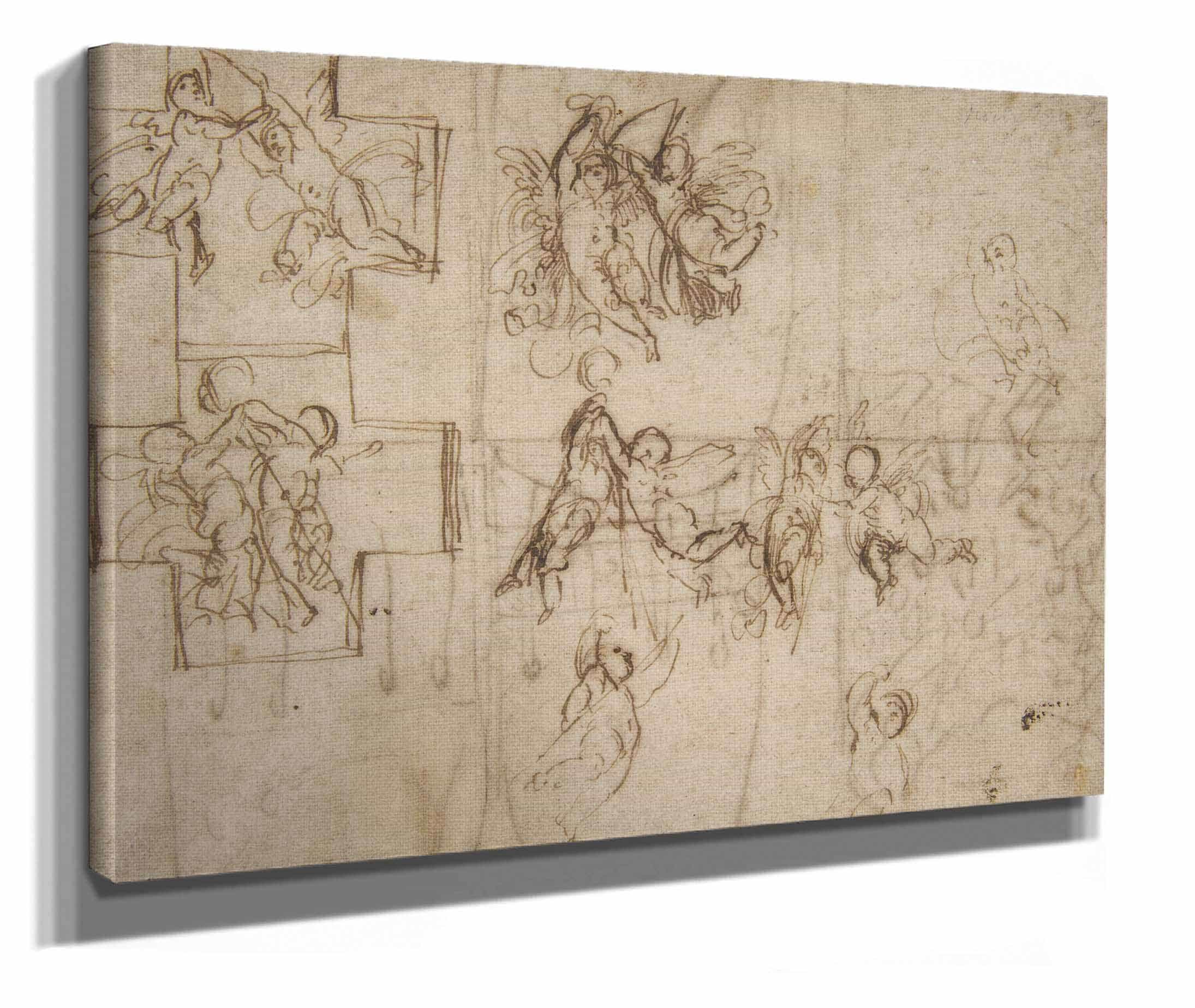 Studies Of Flying Putti by Guido Reni - Image 2
