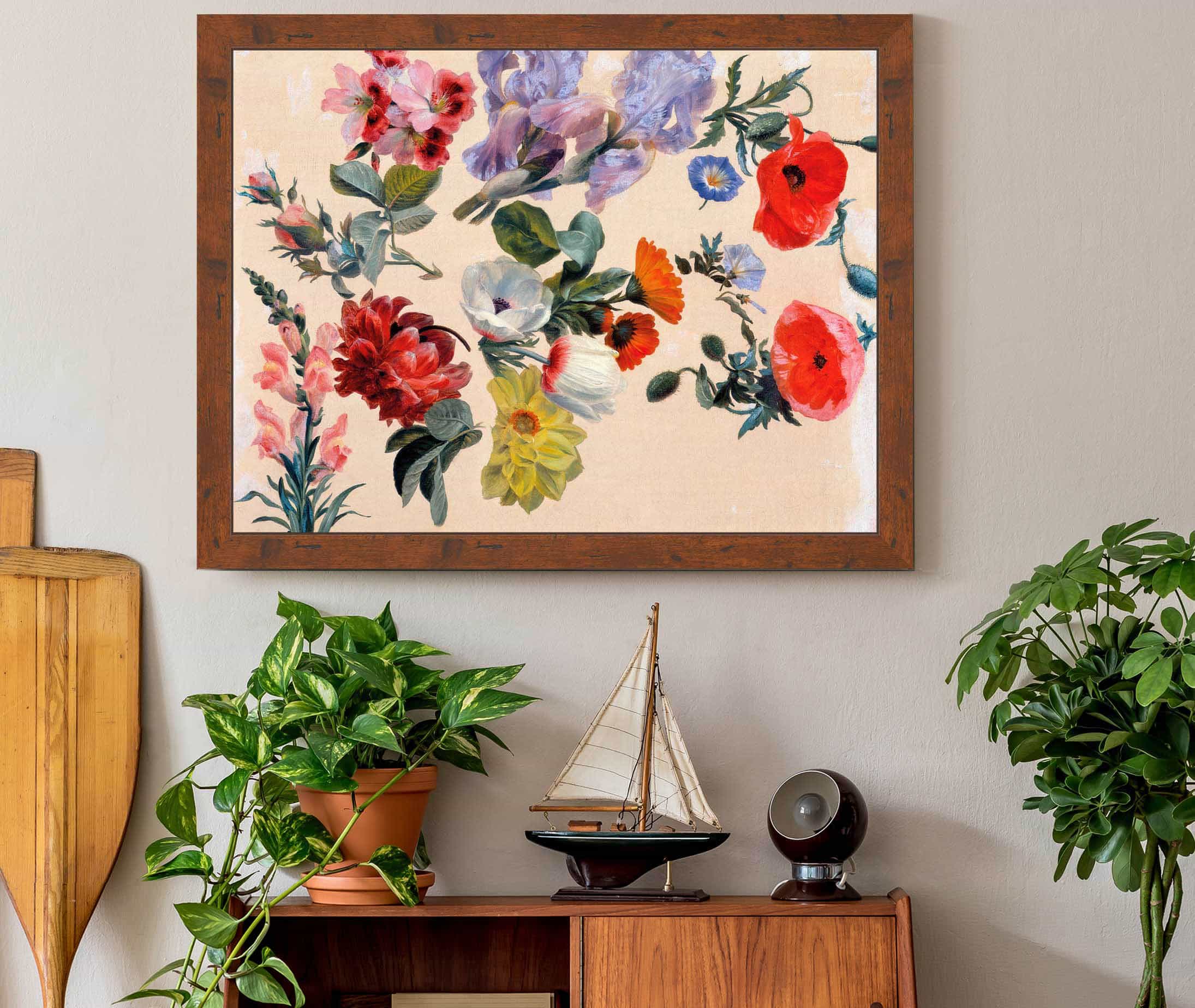 Studies Of Summer Flowers by Jacques Laurent Agasse - Image 3