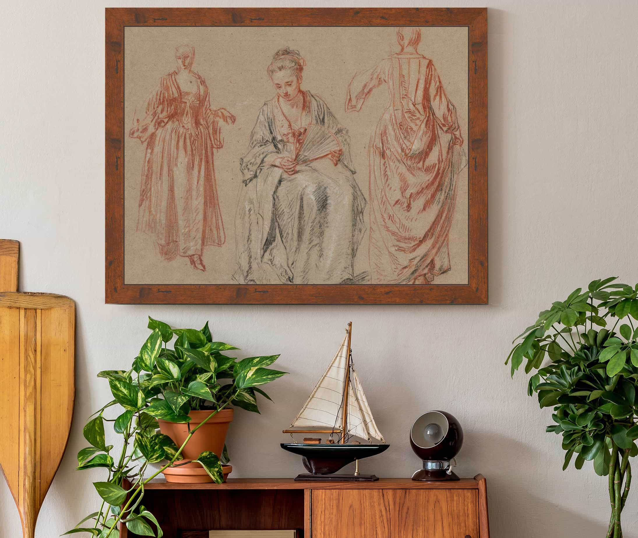 Studies Of Three Women by Jean Antoine Watteau - Image 2