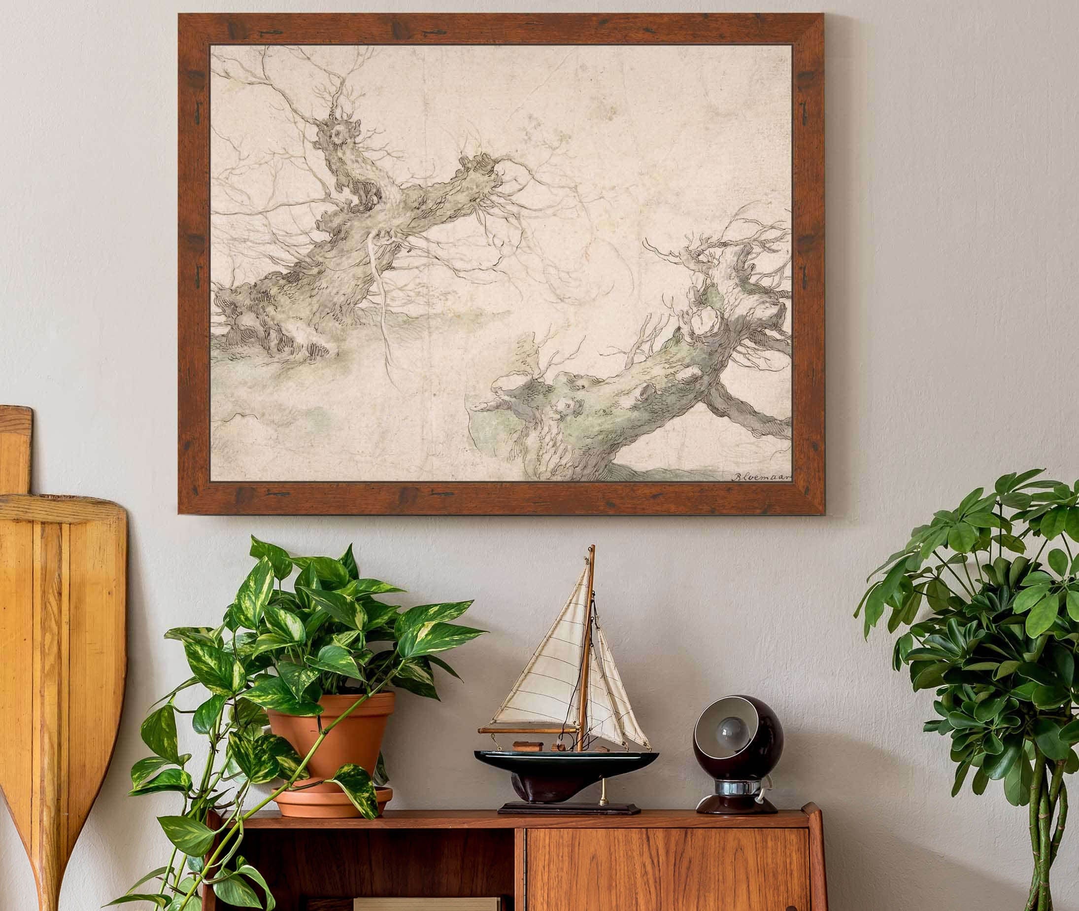 Studies Of Two Pollard Willows Th Century by Abraham Bloemaert - Image 3