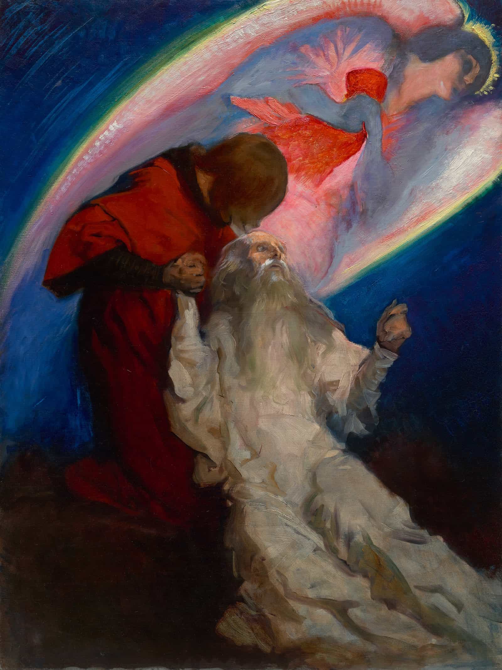 Study For Amfortas Released By Galahad In The Quest And Achievement Of The Holy Grail by Edwin Austin Abbey
