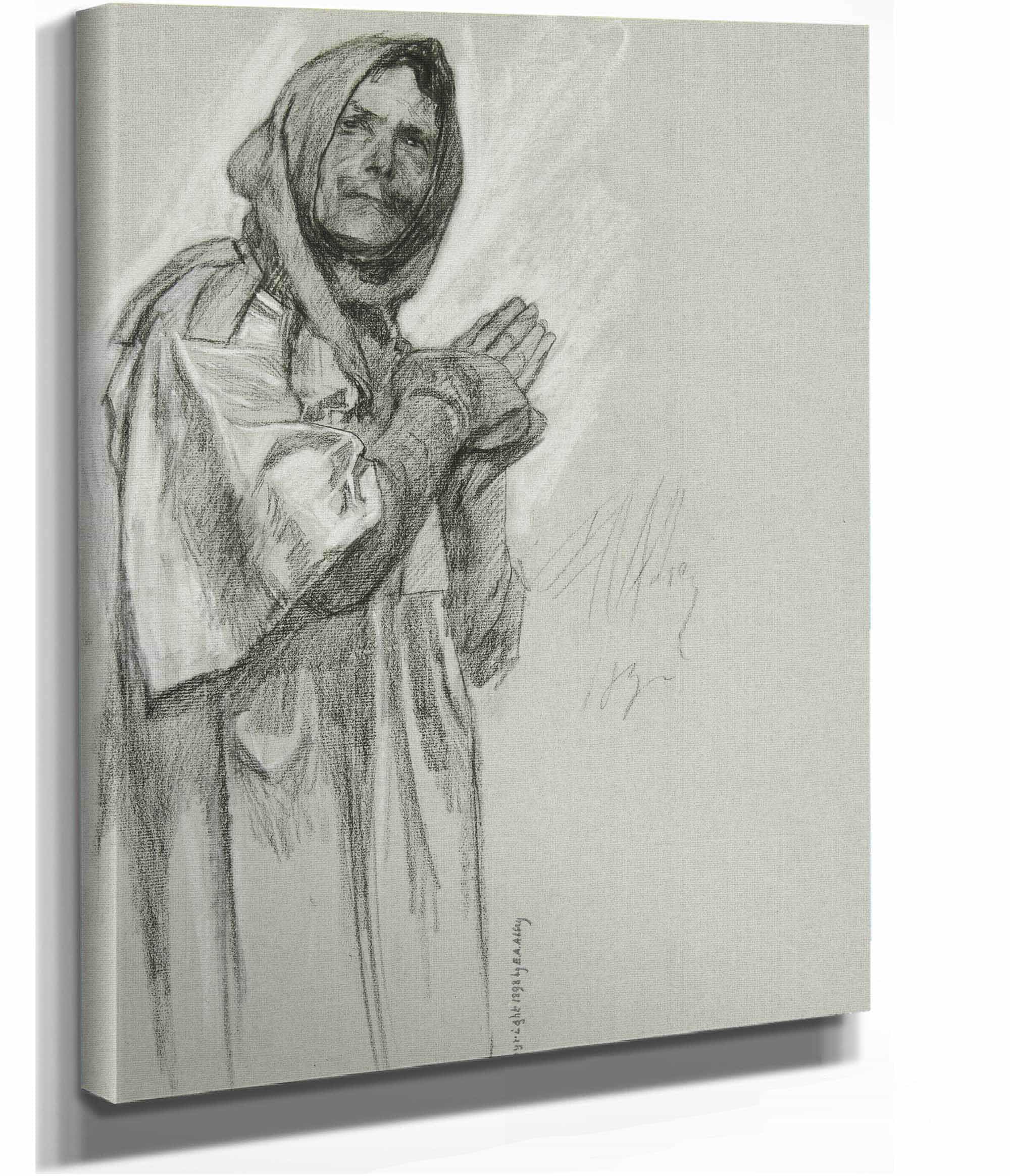 Study For Arthurs Round Table From The Quest Of The Holy Grail by Edwin Austin Abbey - Image 2