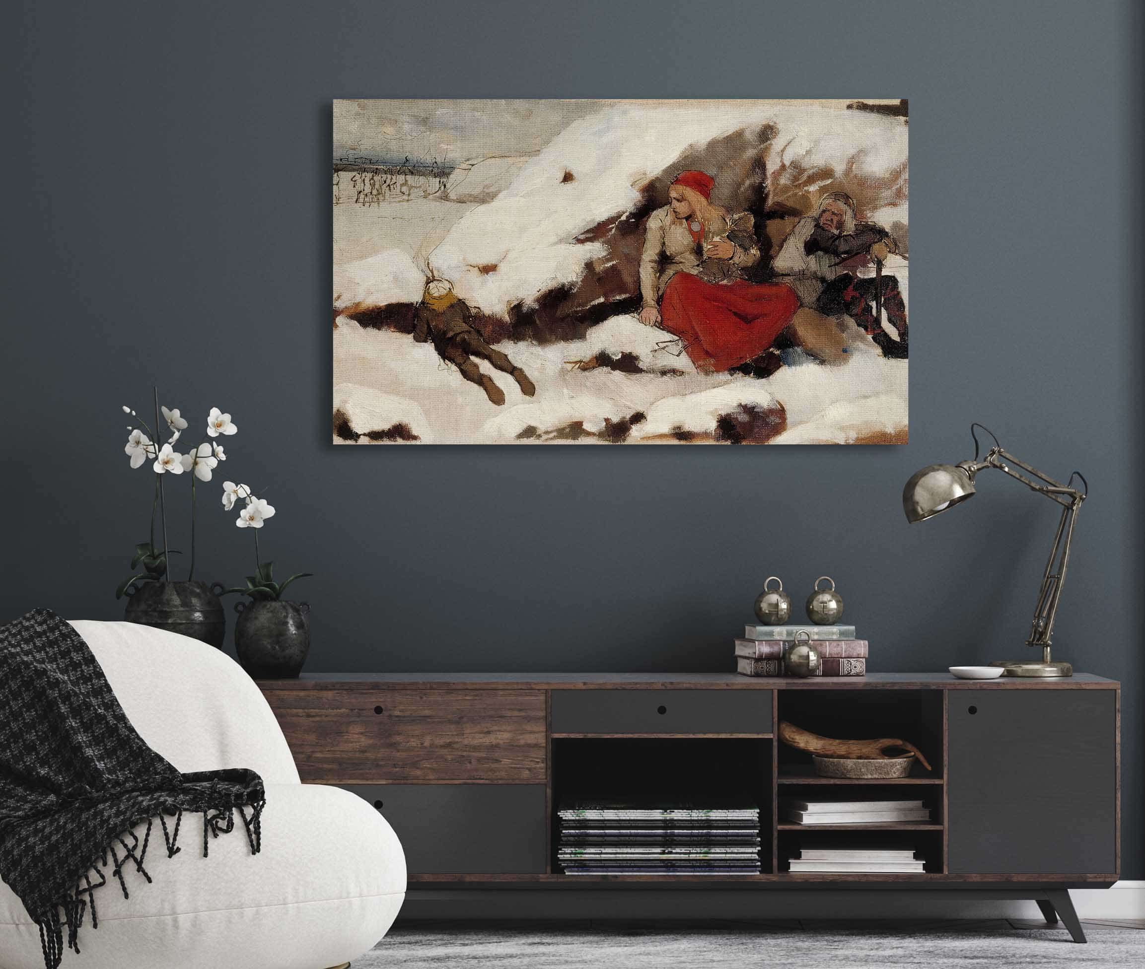 Study For Burned Village By Albert Edelfelt - Image 5