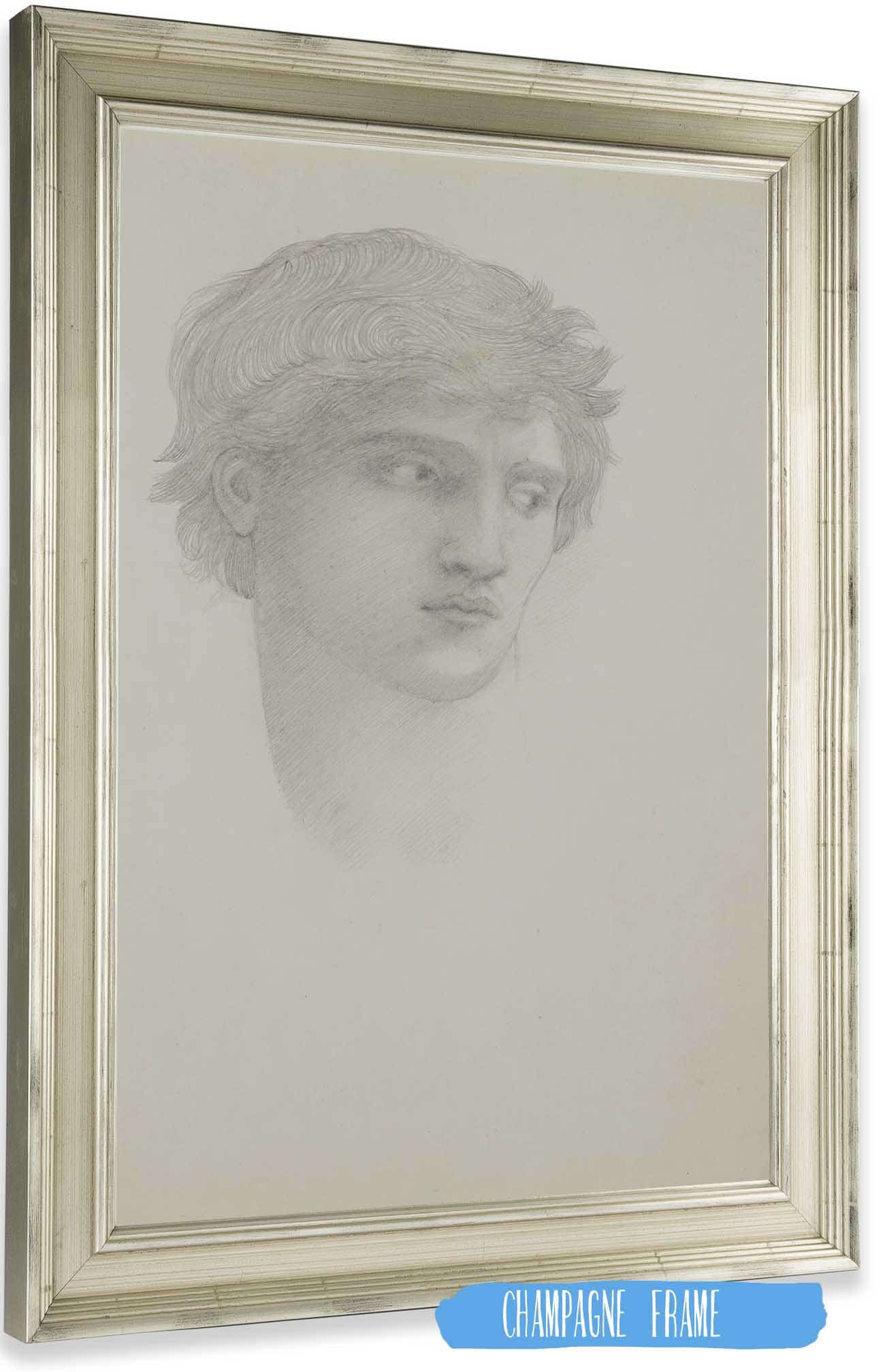 Study For Head Of Perseus In The Rock Of Doom by Sir Edward Coley Burne Jones