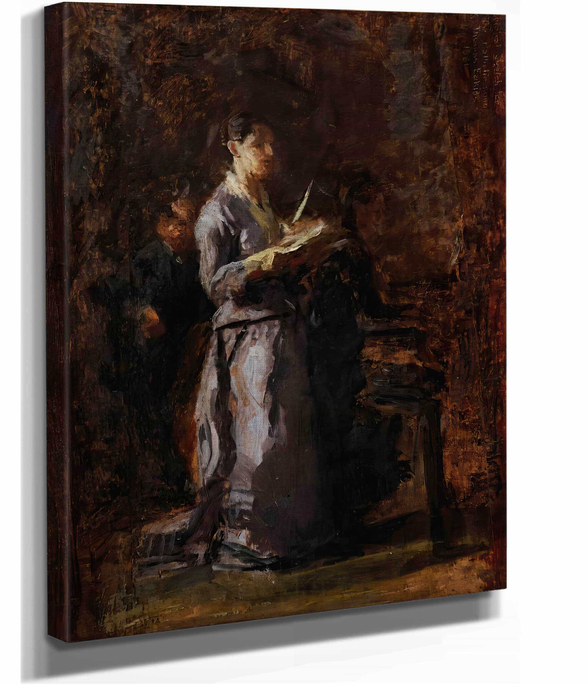 Study For Pathetic Song by Thomas Eakins - Image 2