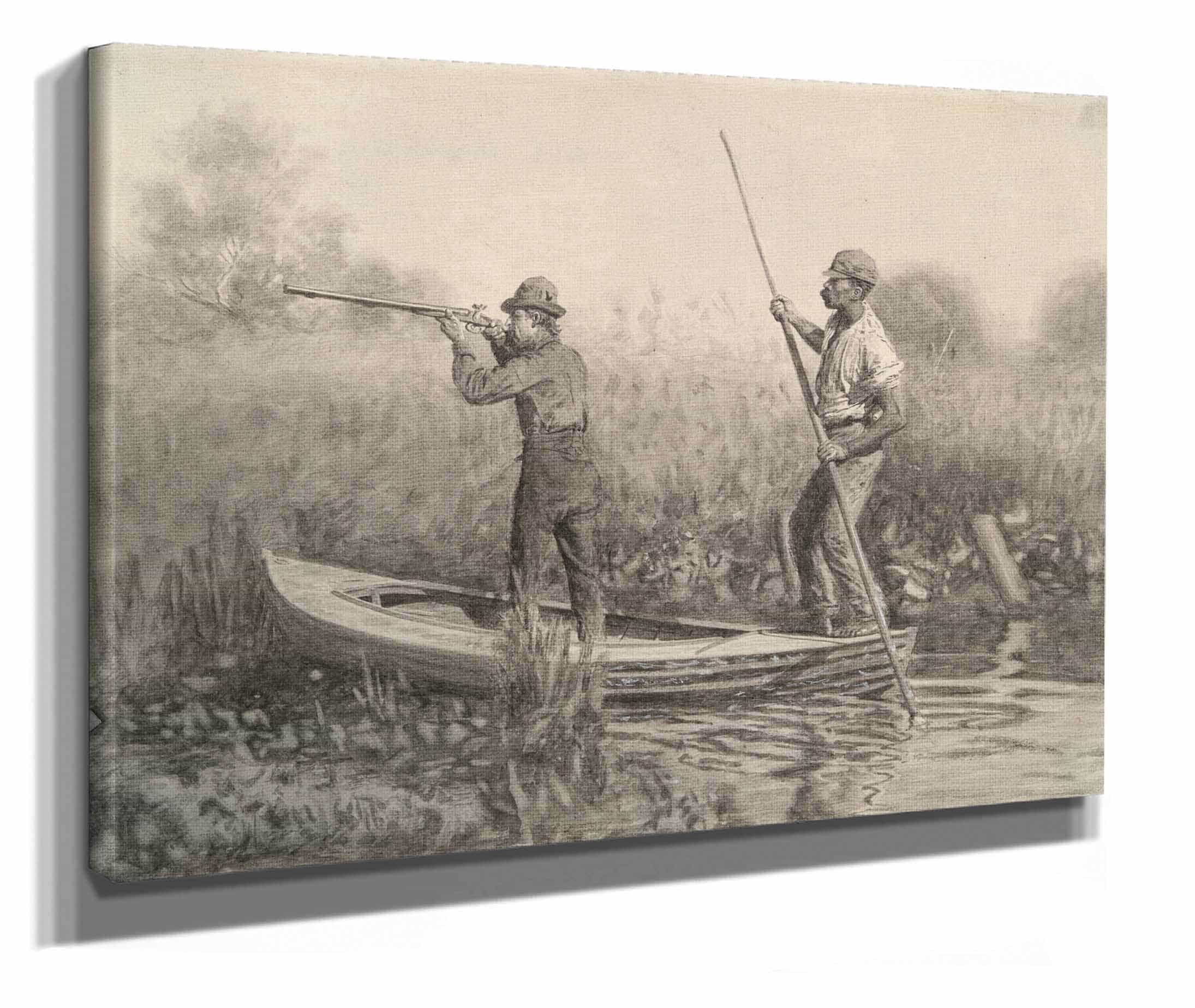 Study For Rail Shooting From A Punt by Thomas Eakins - Image 2