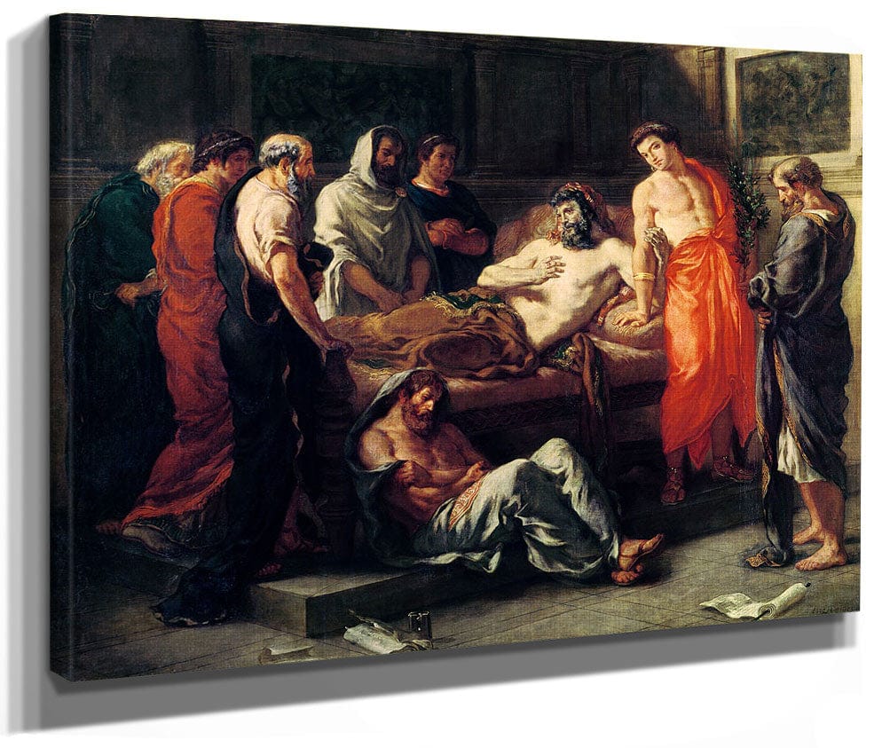 Study For The Death Of Marcus Aurelius (121 180) By Ferdinand Victor Eugene Delacroix