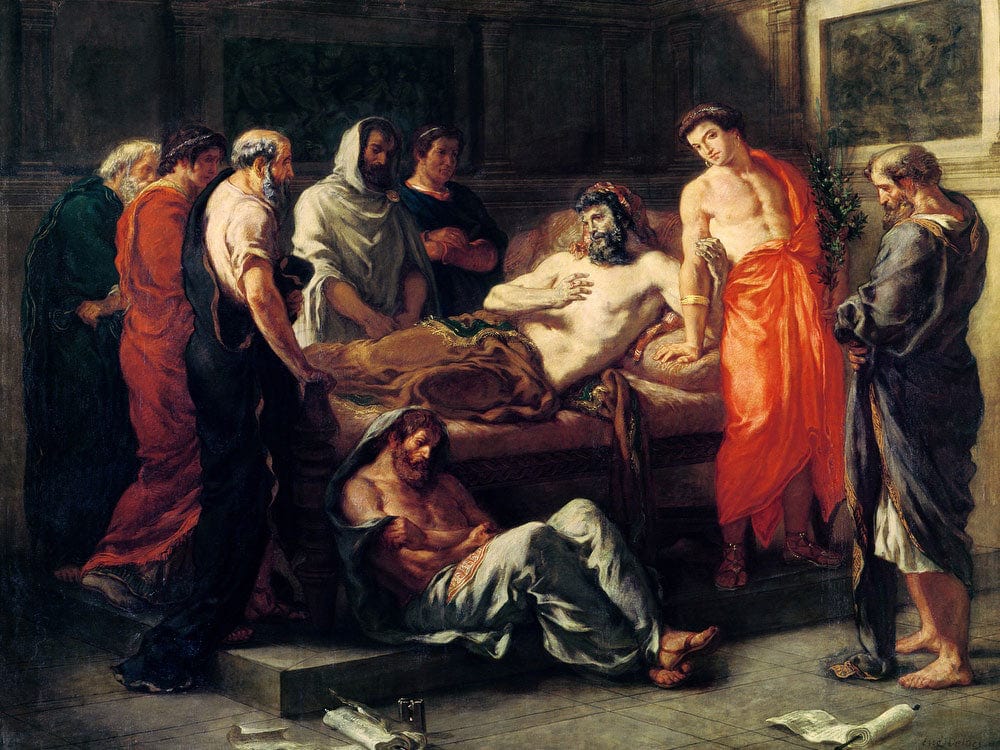 Study For The Death Of Marcus Aurelius (121 180) By Ferdinand Victor Eugene Delacroix - Image 5