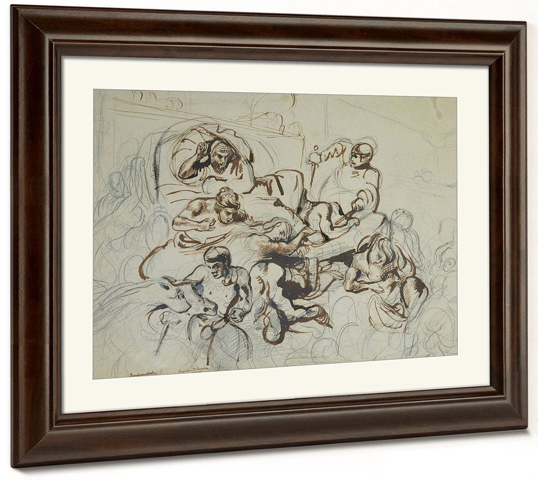 Study For The Death Of Sardanapalus 1 By Ferdinand Victor Eugene Delacroix - Image 5