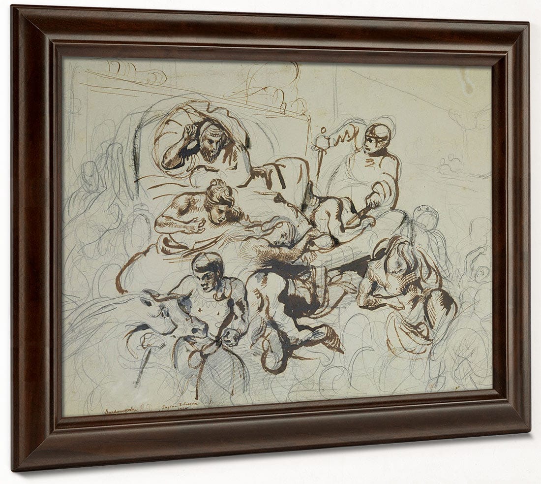 Study For The Death Of Sardanapalus 1 By Ferdinand Victor Eugene Delacroix - Image 6