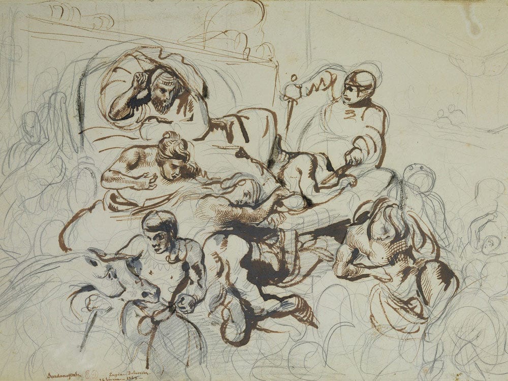 Study For The Death Of Sardanapalus 1 By Ferdinand Victor Eugene Delacroix - Image 7