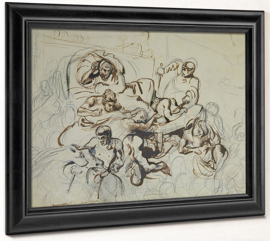Study For The Death Of Sardanapalus 1 By Ferdinand Victor Eugene Delacroix - Image 8