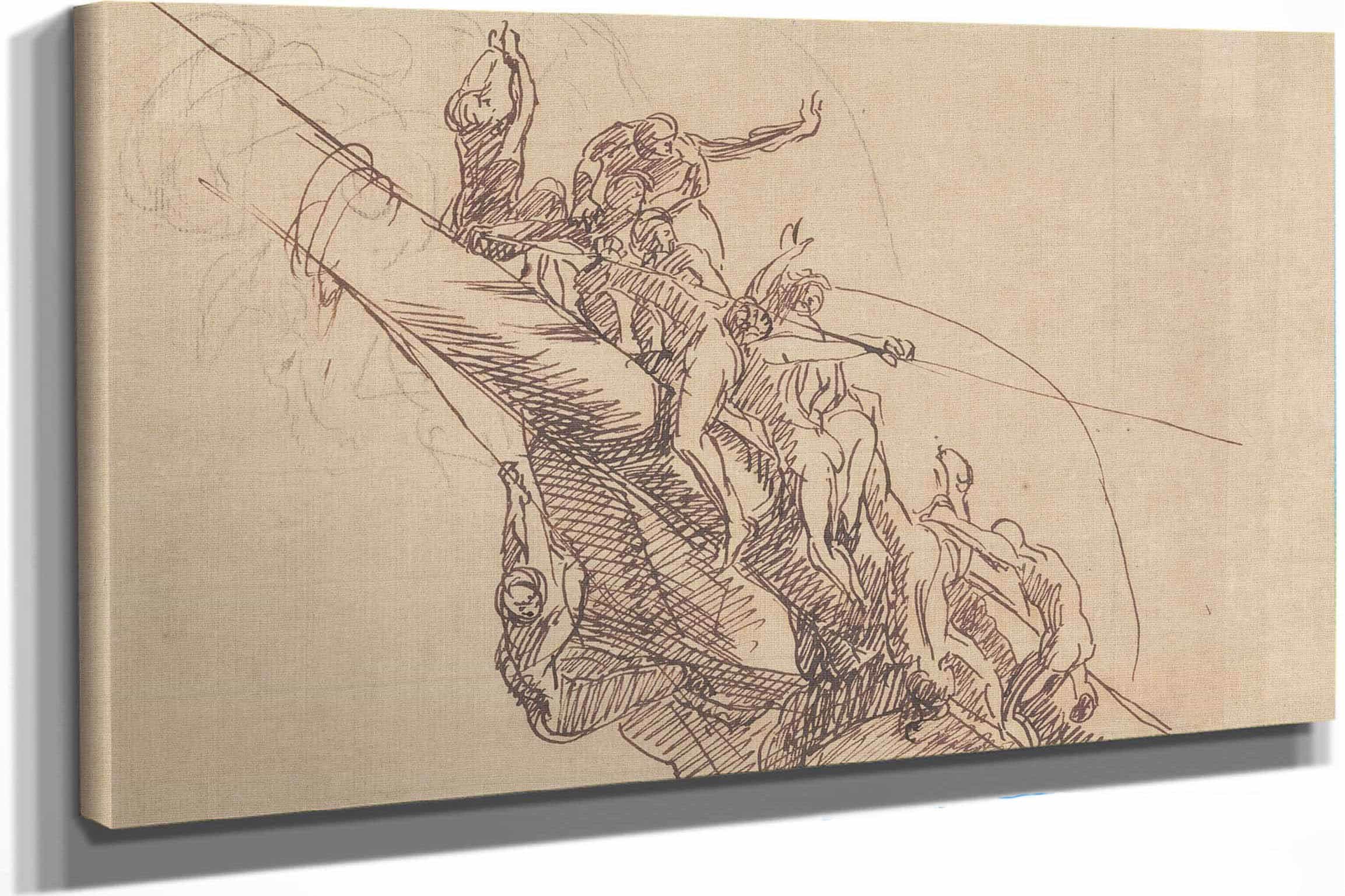 Study For The Defeat Of The Floating Batteries At Gibraltar by John Singleton Copley