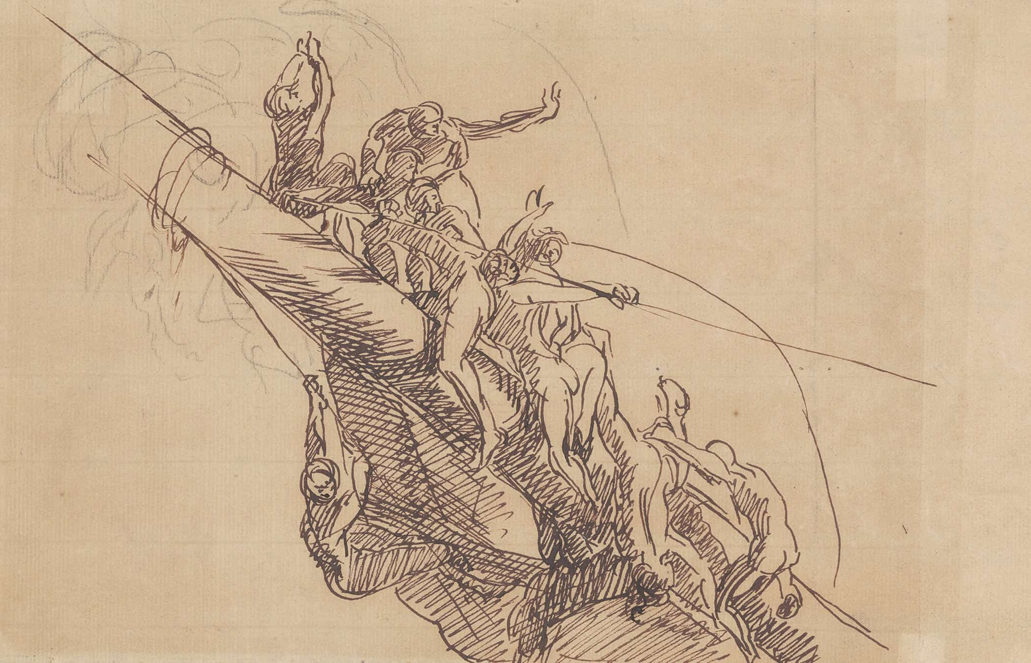 Study For The Defeat Of The Floating Batteries At Gibraltar by John Singleton Copley - Image 3