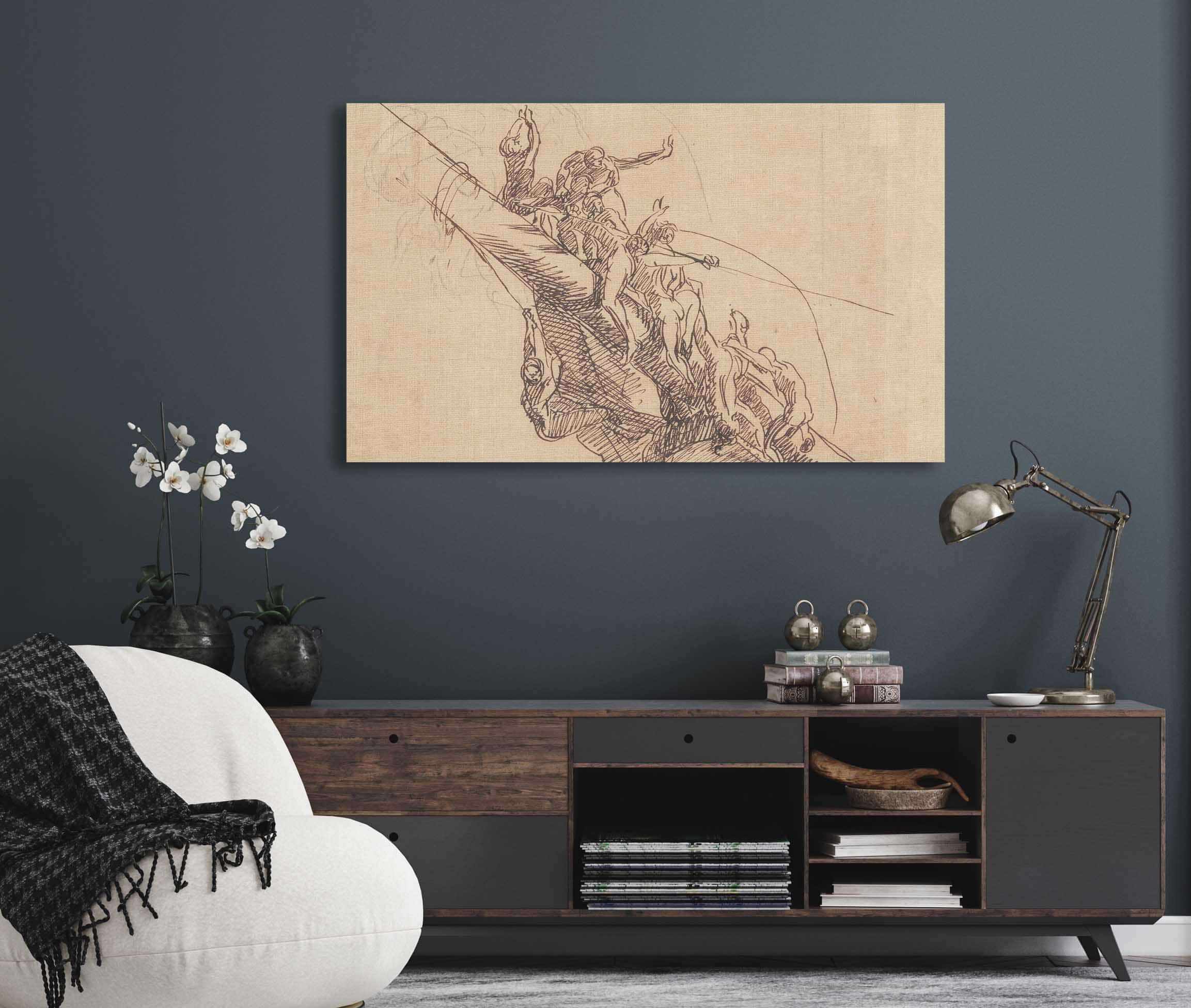 Study For The Defeat Of The Floating Batteries At Gibraltar by John Singleton Copley - Image 9