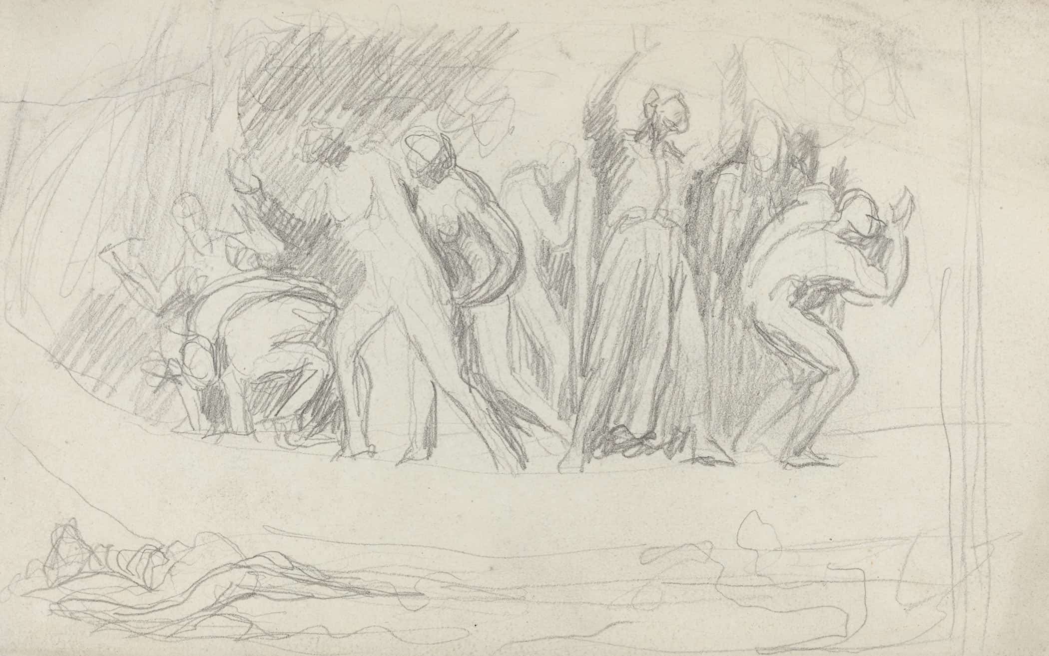 Study For The Deluge S by George Romney - Image 2