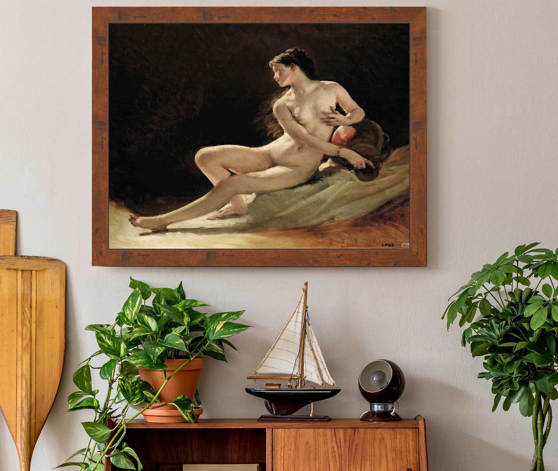 Study For The Figure Of The Seine For The Opera Garnier Paris by Isidore Pils - Image 3