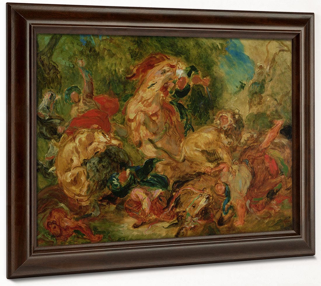 Study For The Lion Hunt By Ferdinand Victor Eugene Delacroix - Image 6