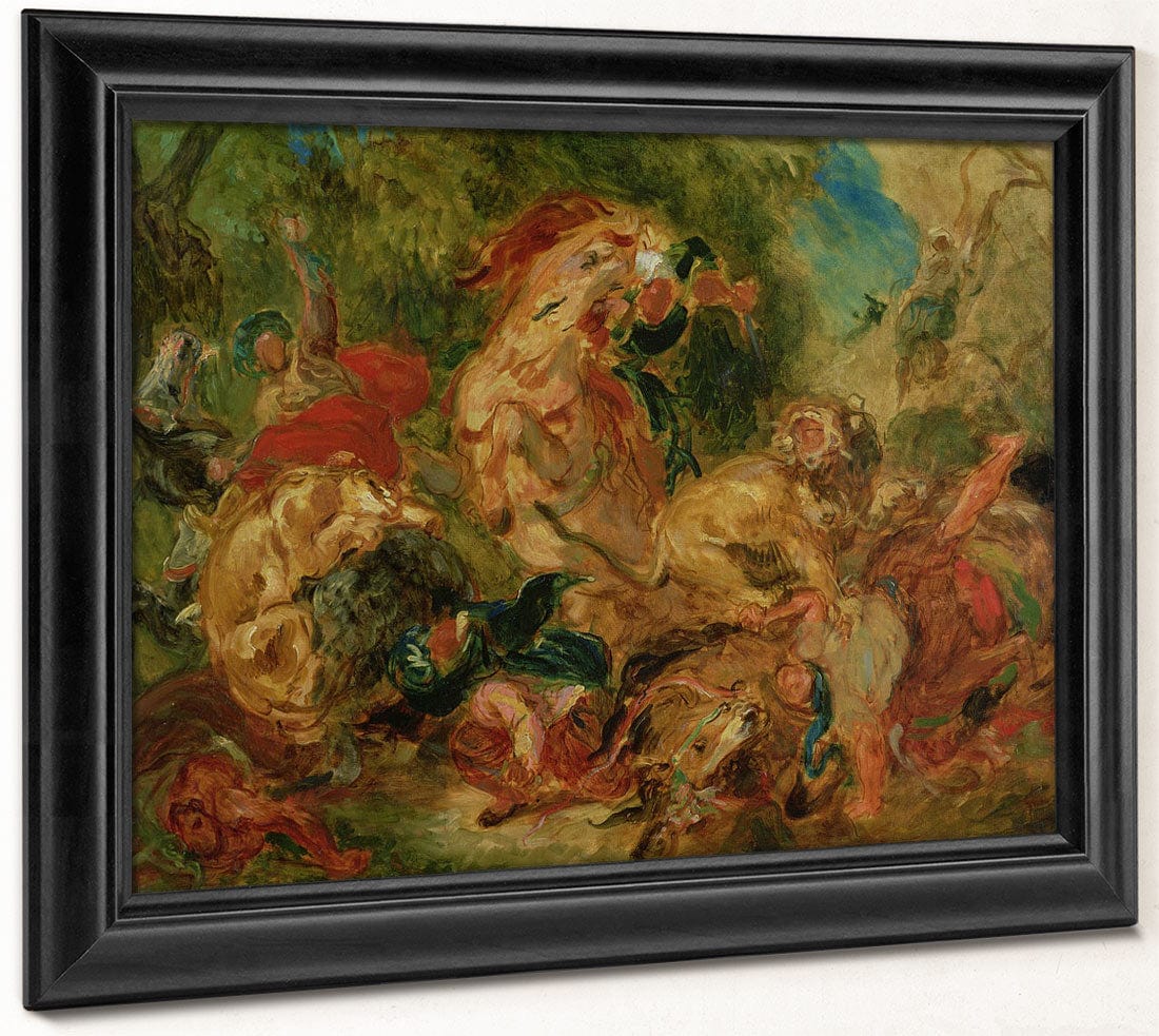 Study For The Lion Hunt By Ferdinand Victor Eugene Delacroix - Image 8