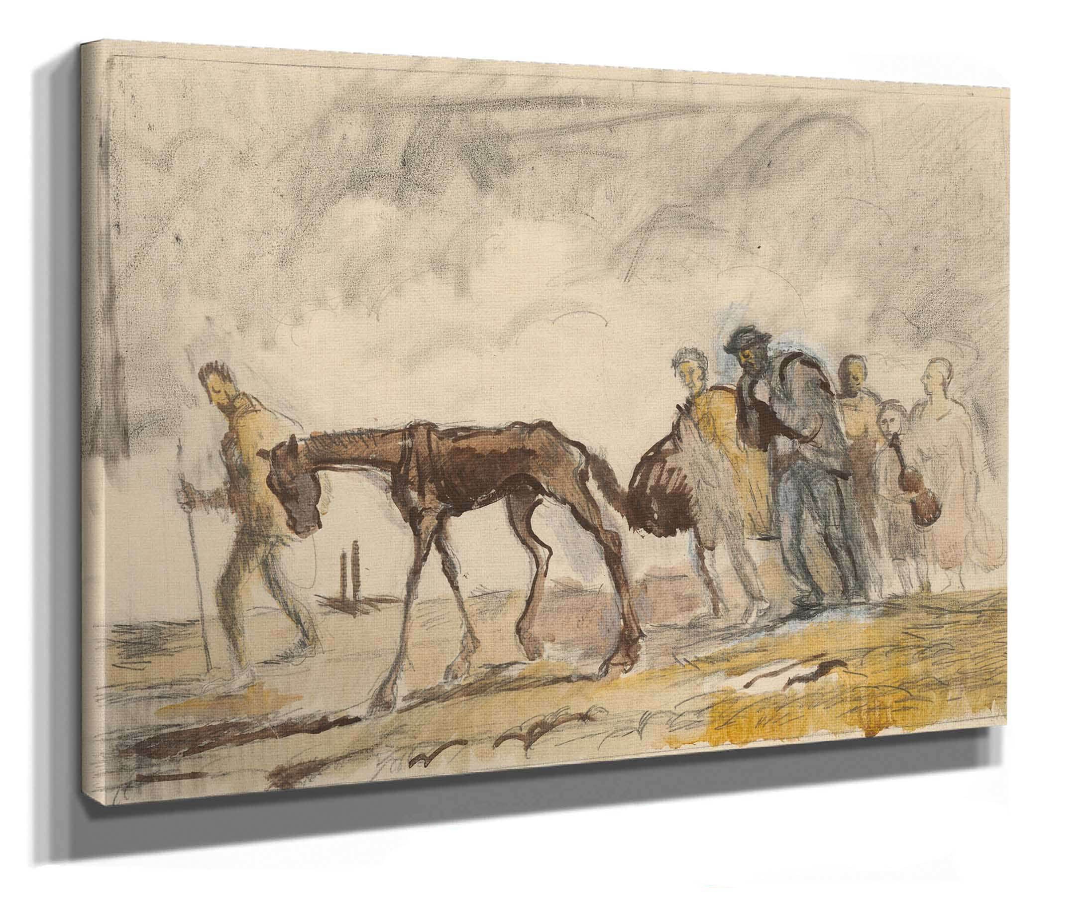 Study For The Lithograph Refugees by Cyprian Majernik - Image 2