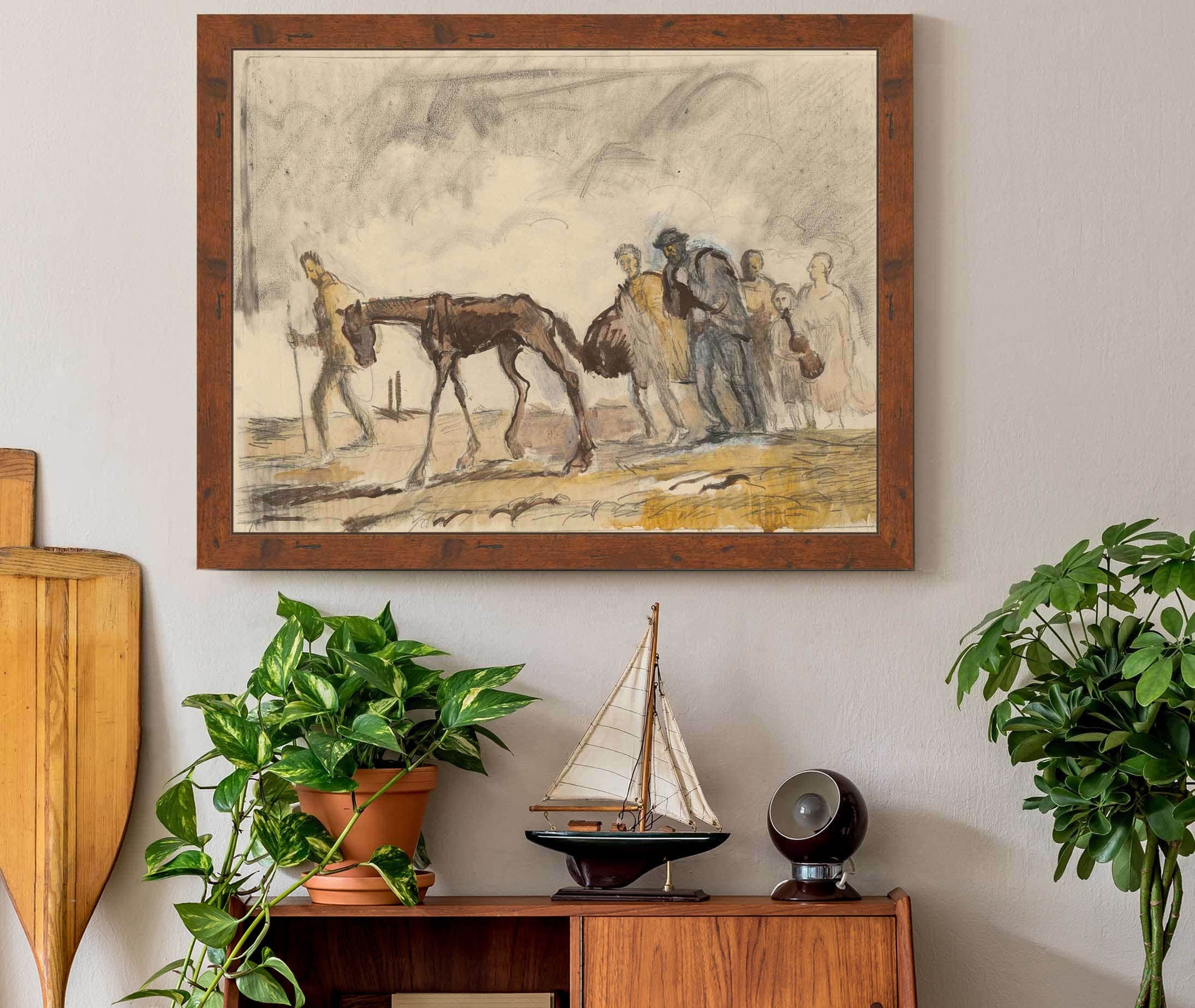 Study For The Lithograph Refugees by Cyprian Majernik - Image 3