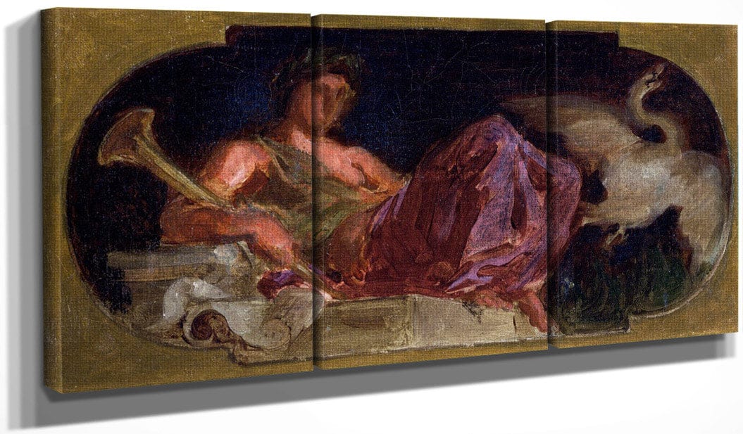 Study For The Muse Cleo By Eugene Delacroix