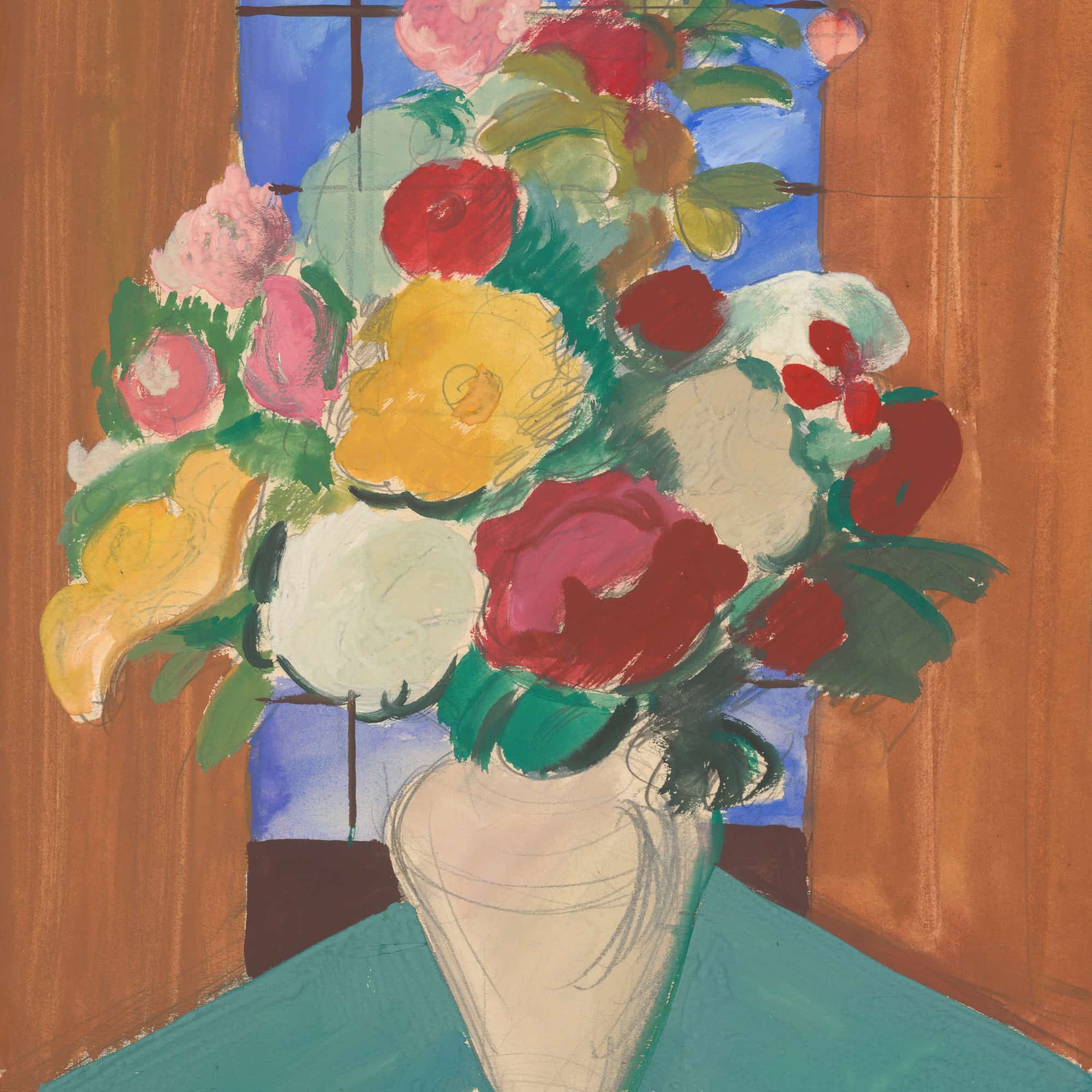 Study For The Painting Spanish Motif Flowery Still Life On The Back by Cyprian Majernik - Image 4
