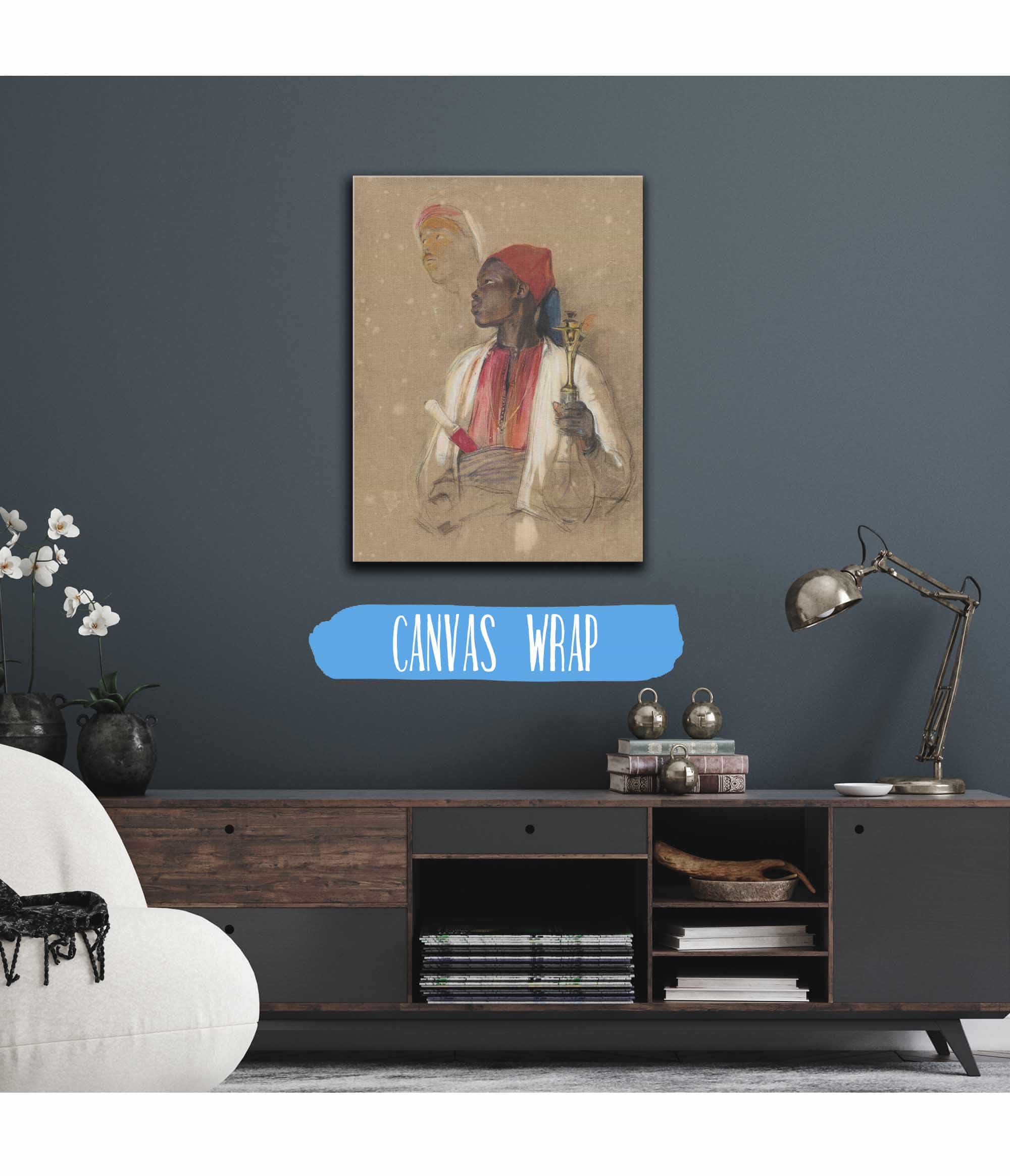 Study For The Pipe Bearer   by John Frederick Lewis - Image 3