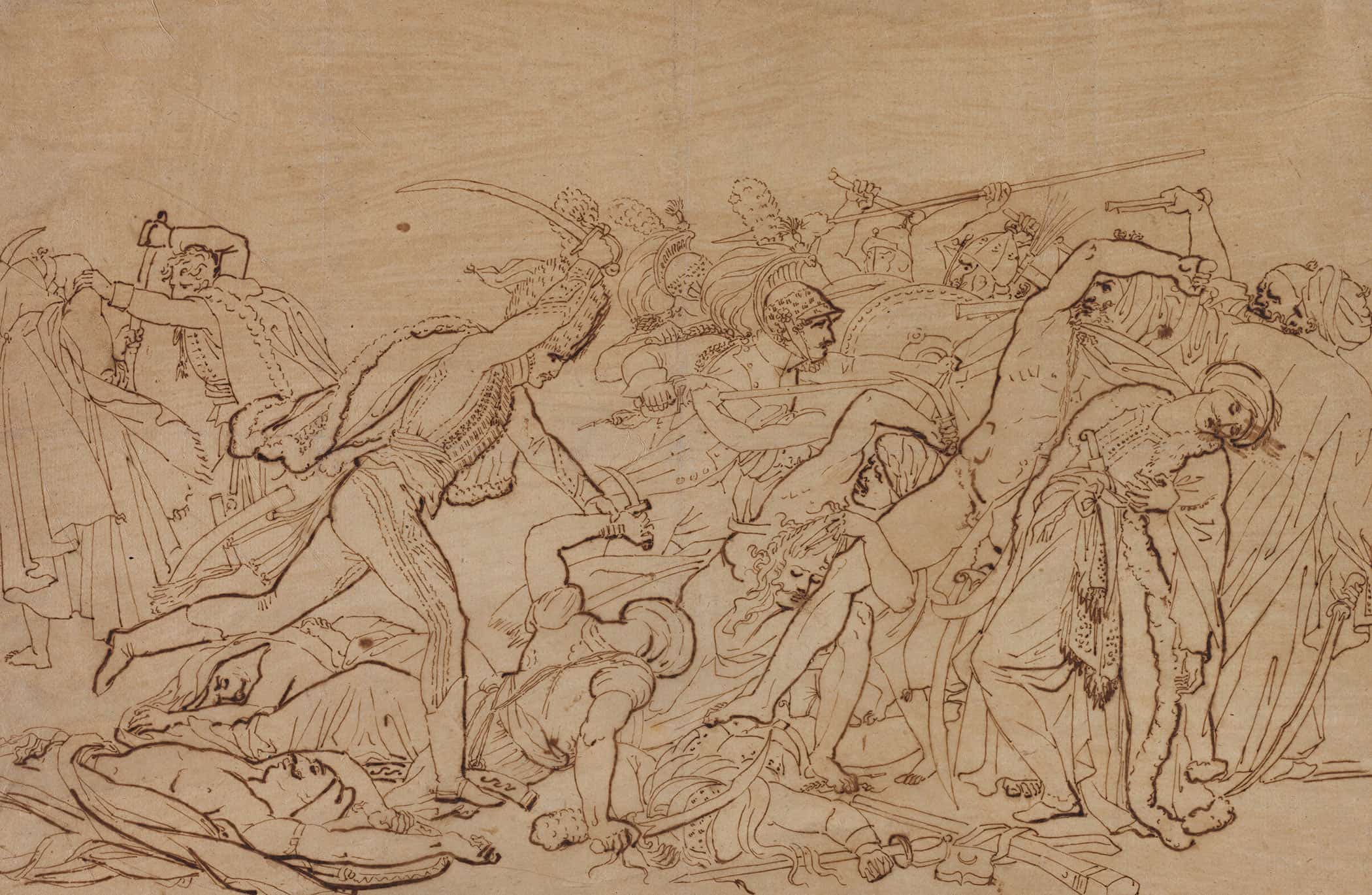 Study For The Revolt Of Cairo by Anne Louis Girodet Trioson - Image 2