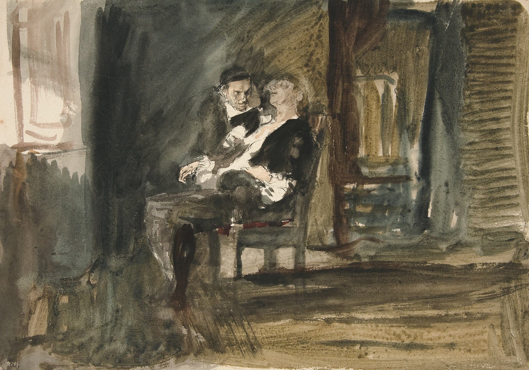 Study For The Scarlet Letter Oil Painting by Edwin Austin Abbey - Image 2