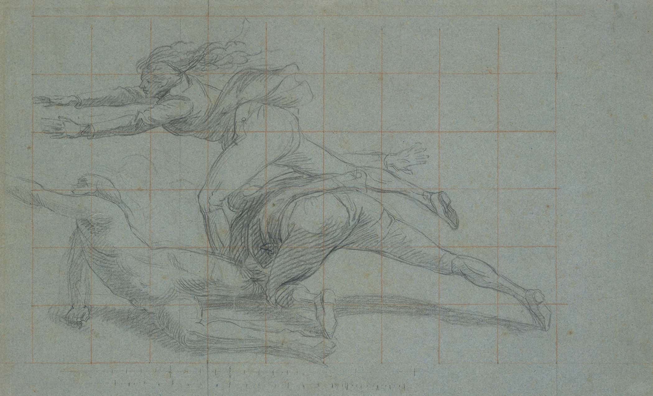 Study For The Siege Of Gibraltar Three Figures by John Singleton Copley - Image 2